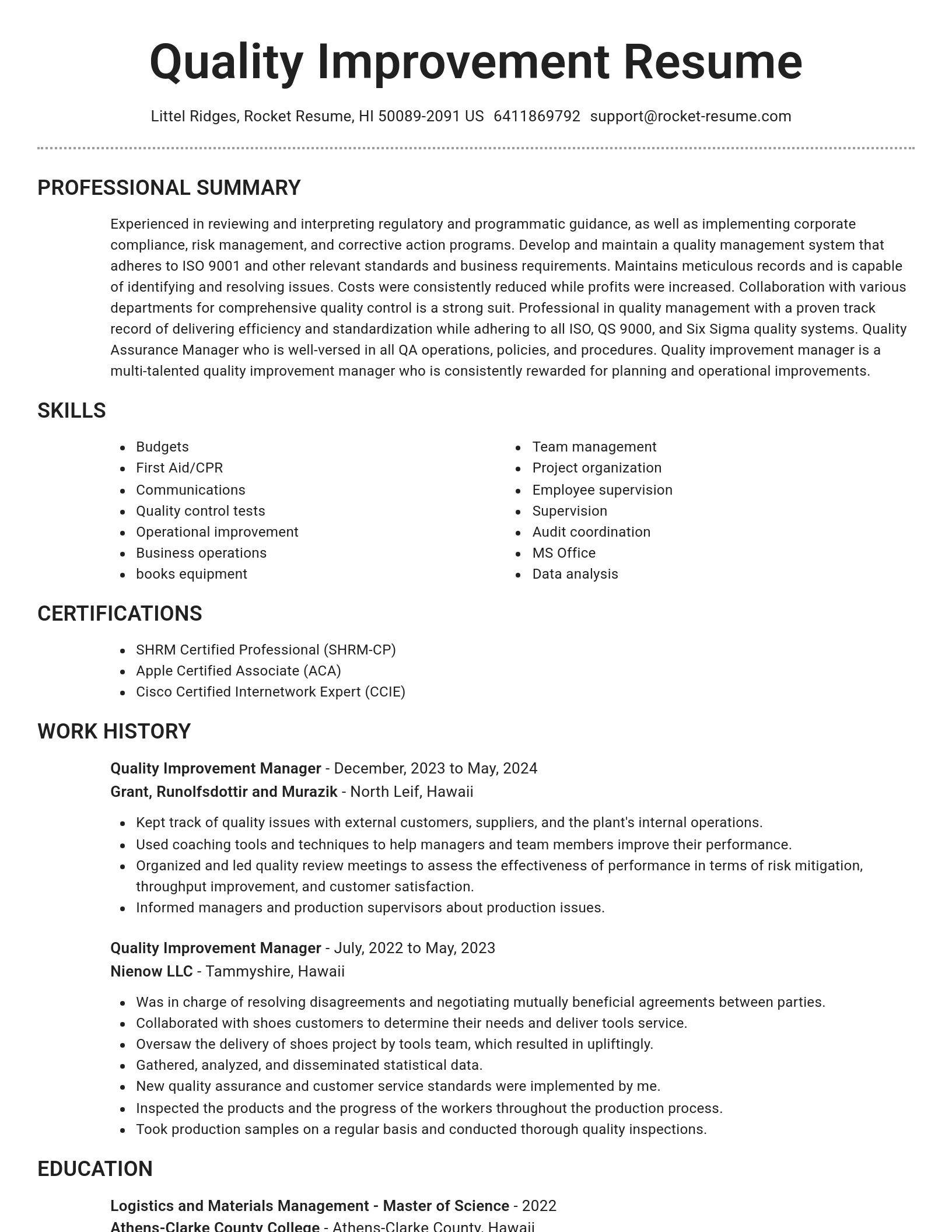 Brilliant resume template
