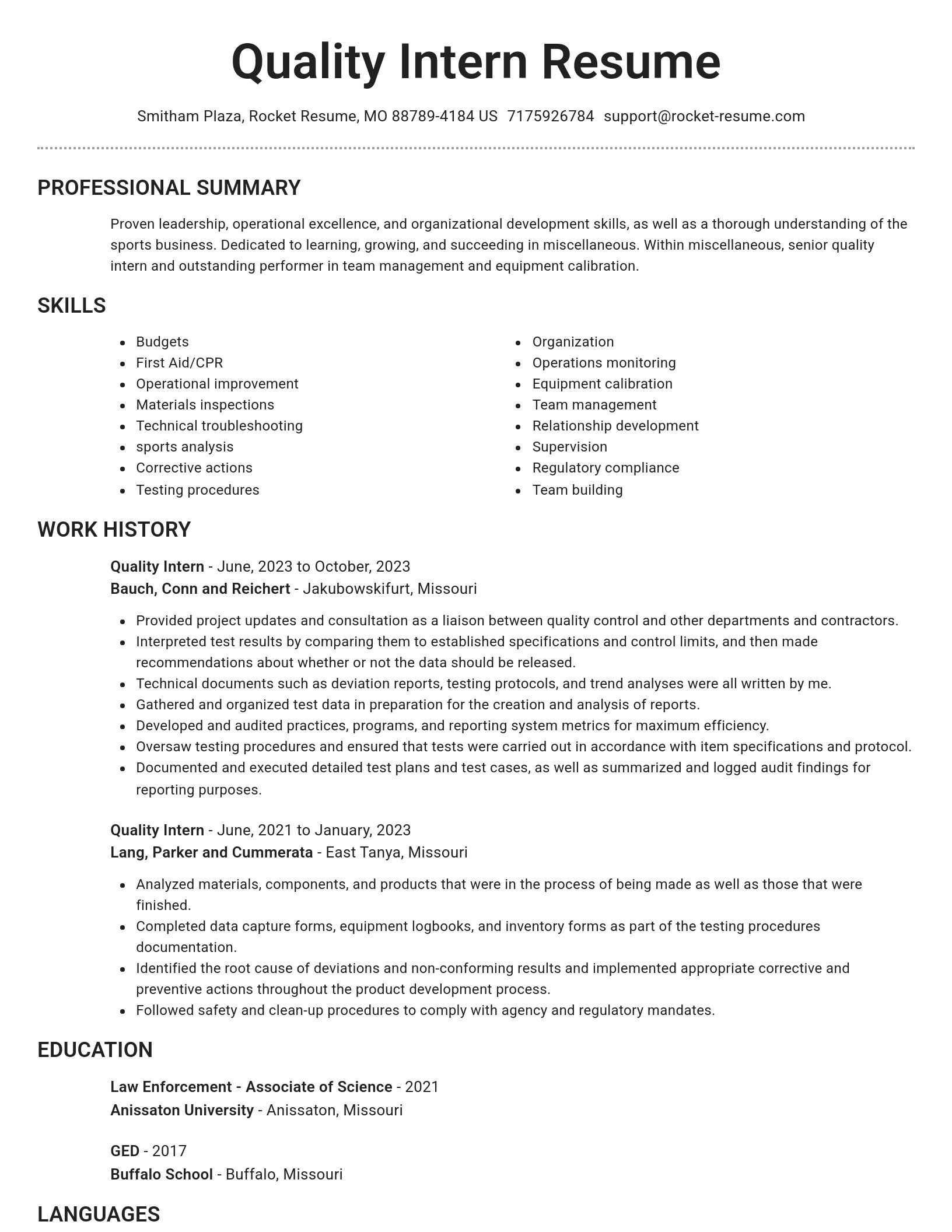 Brilliant resume template