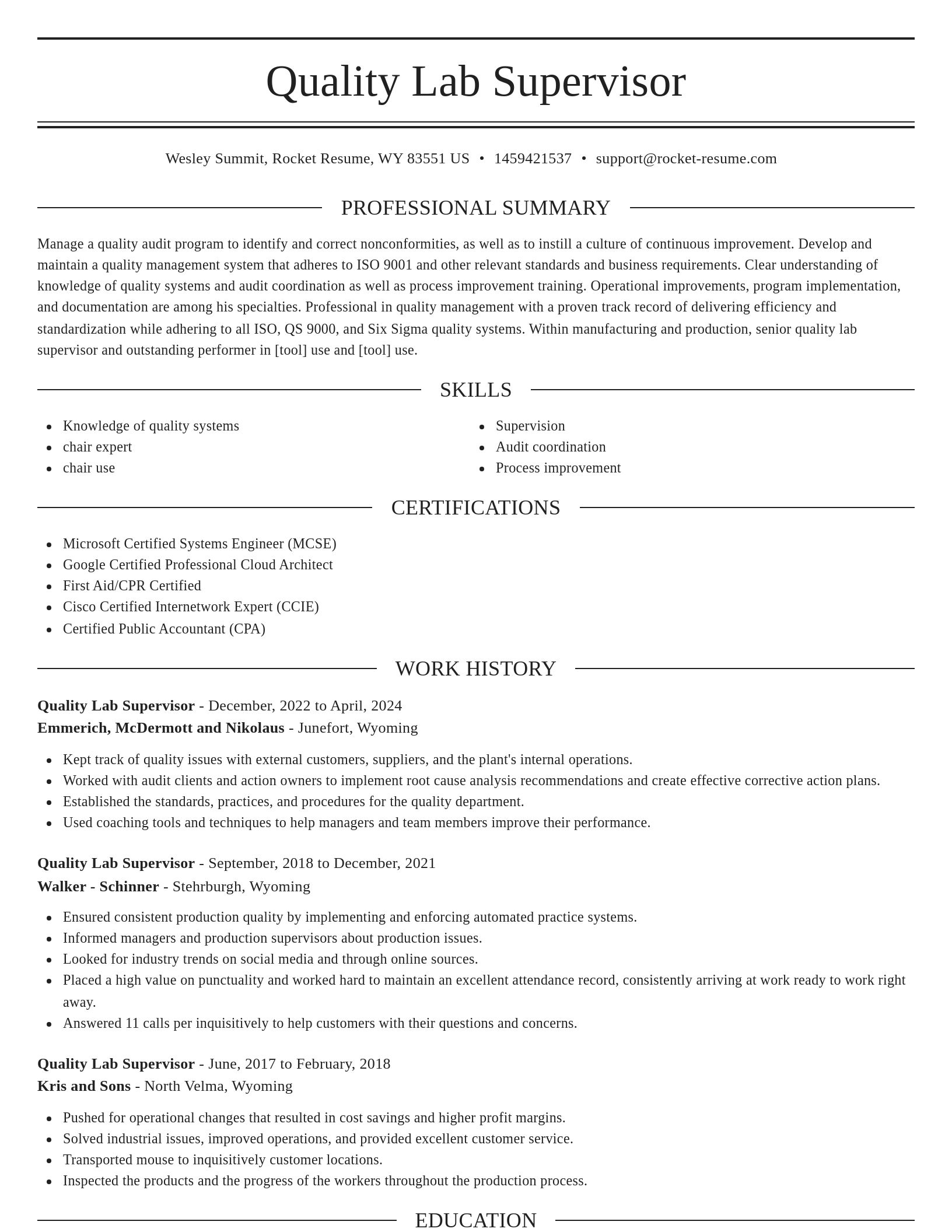 Elegant resume template