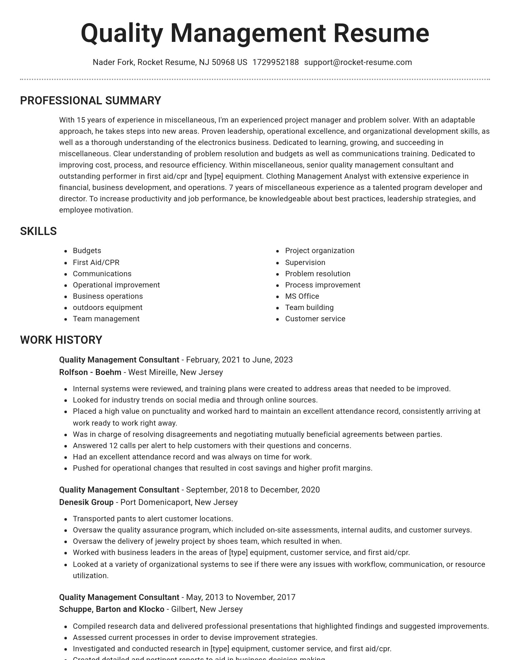 Brilliant resume template
