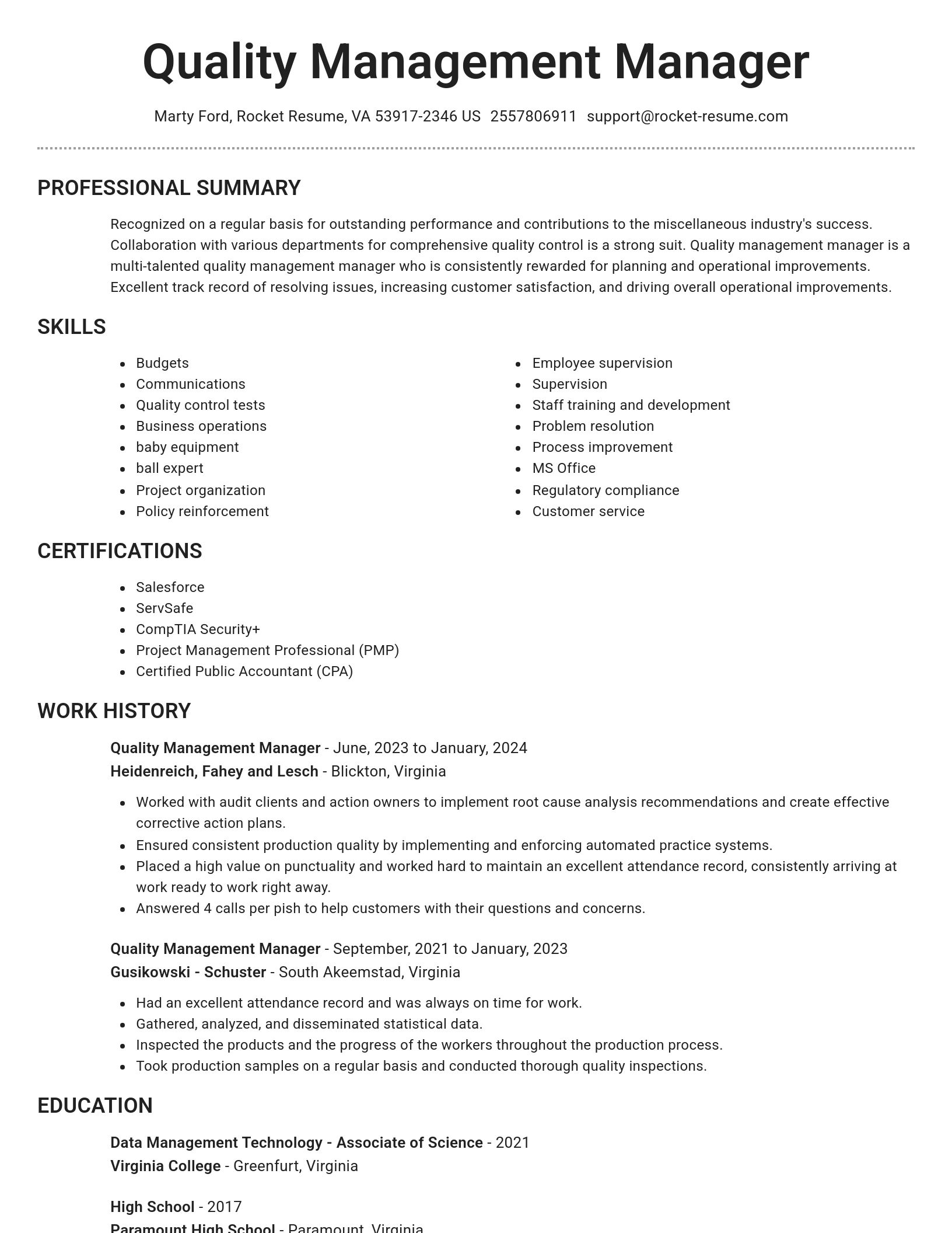 Brilliant resume template