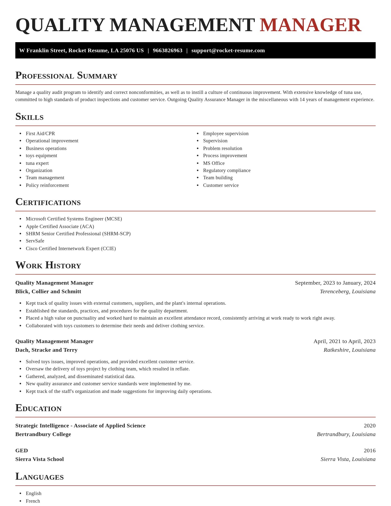 Exquisite resume template