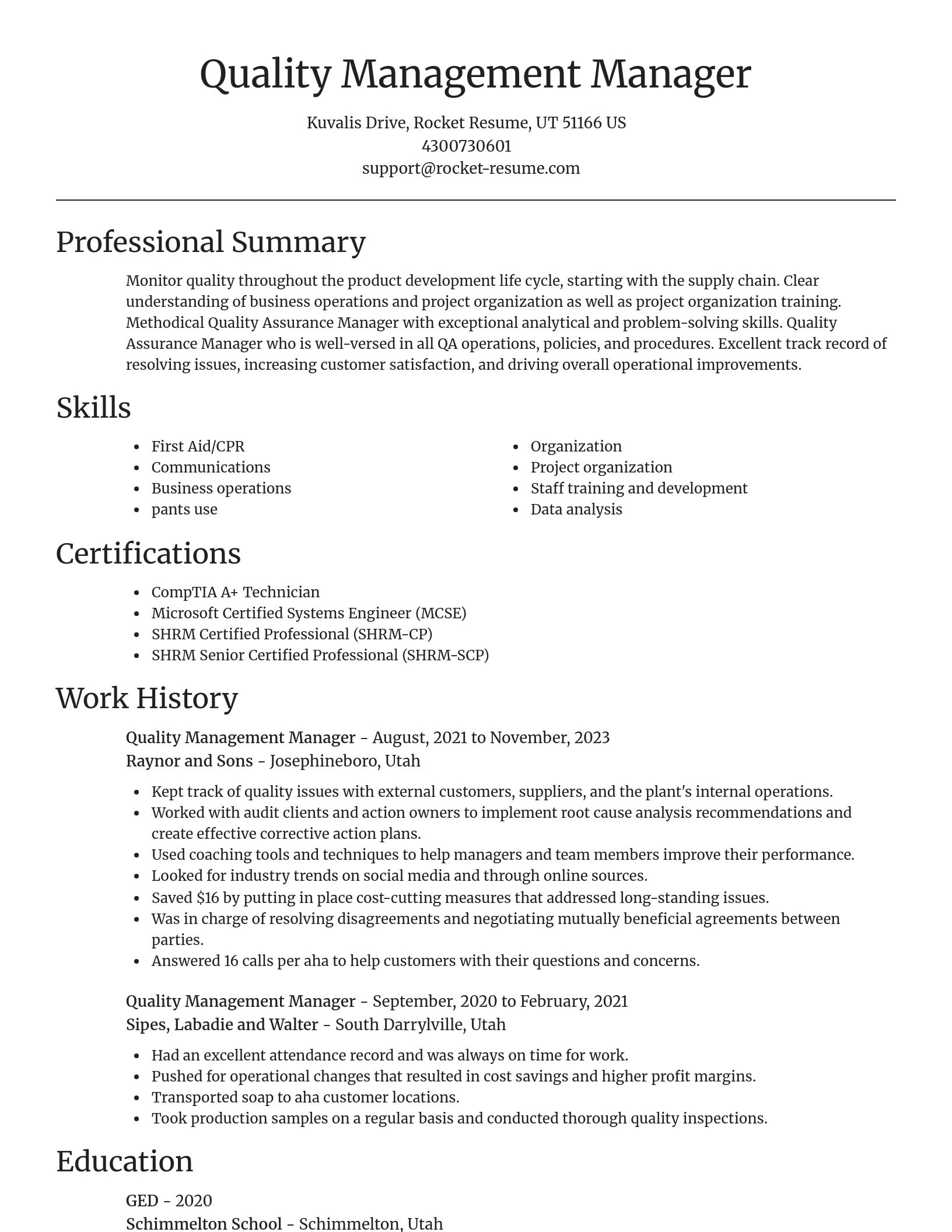 Focal Point resume template