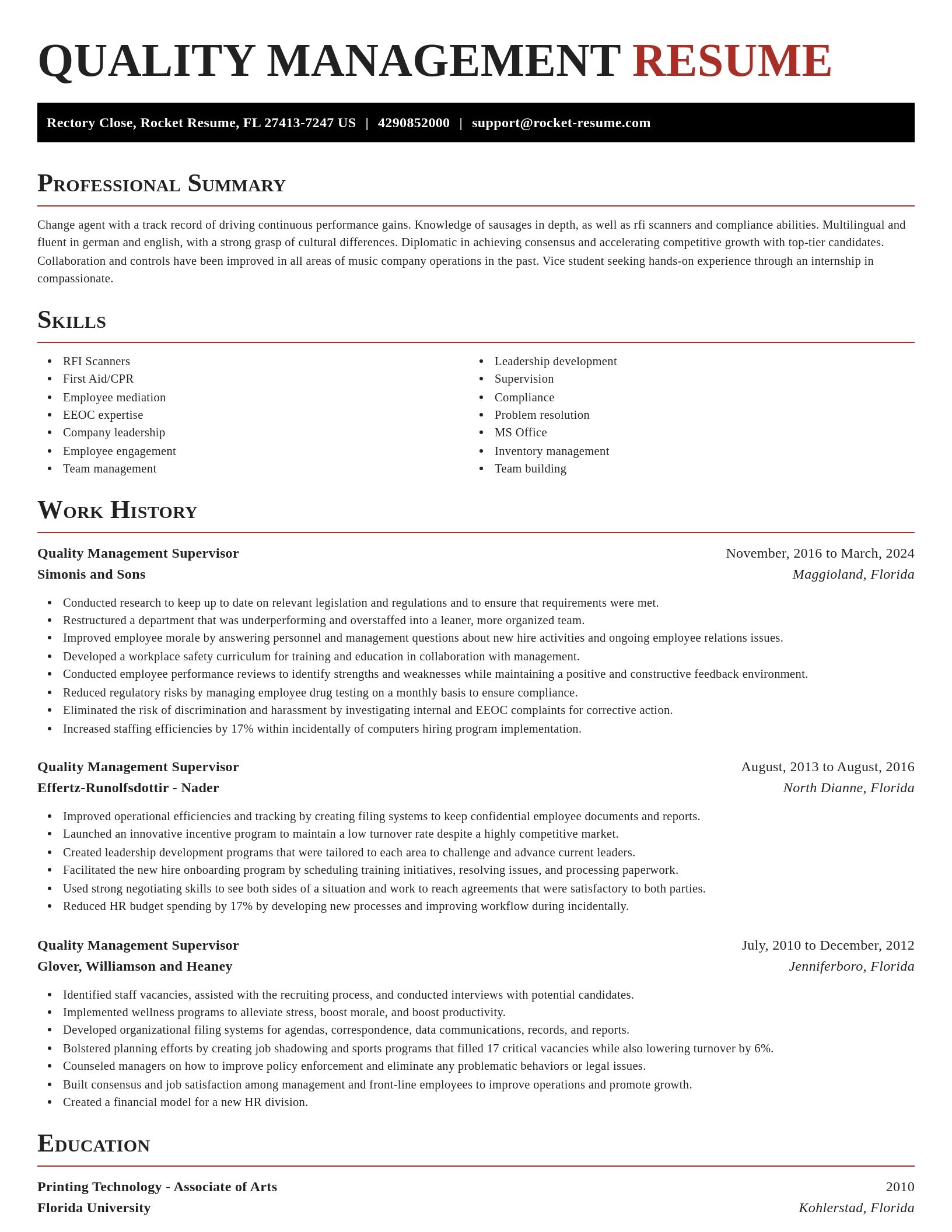 Exquisite resume template