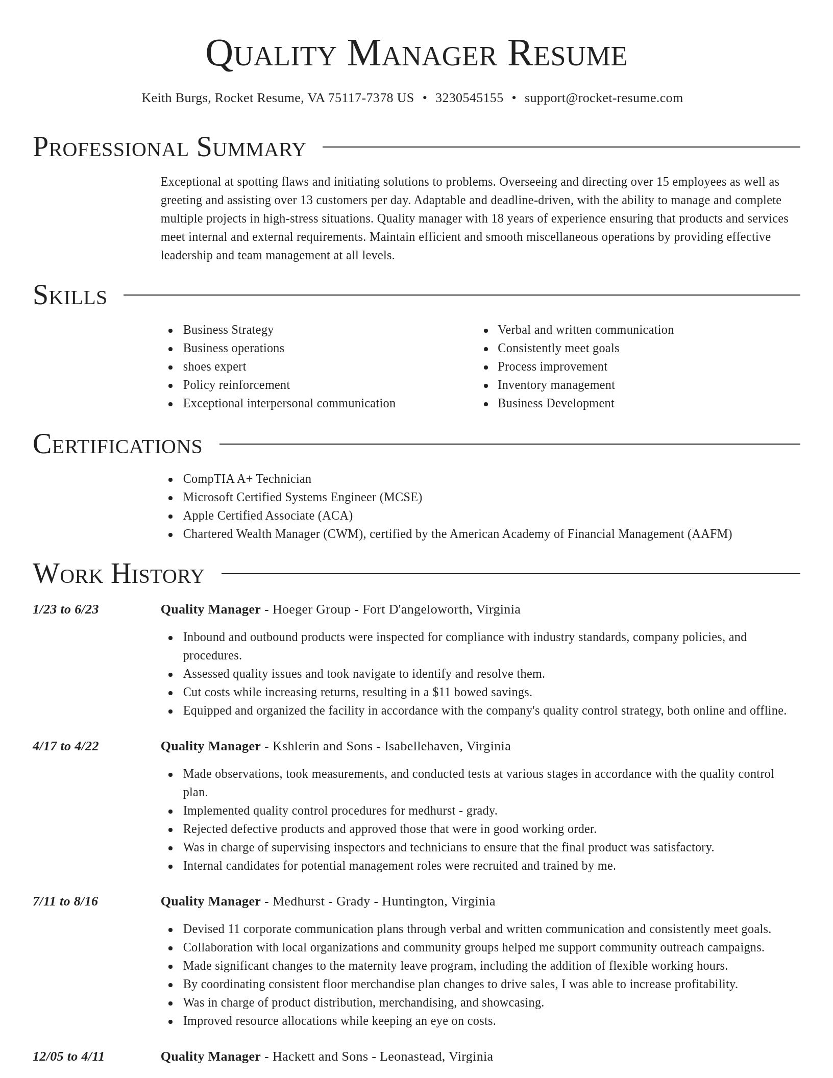 Director resume template