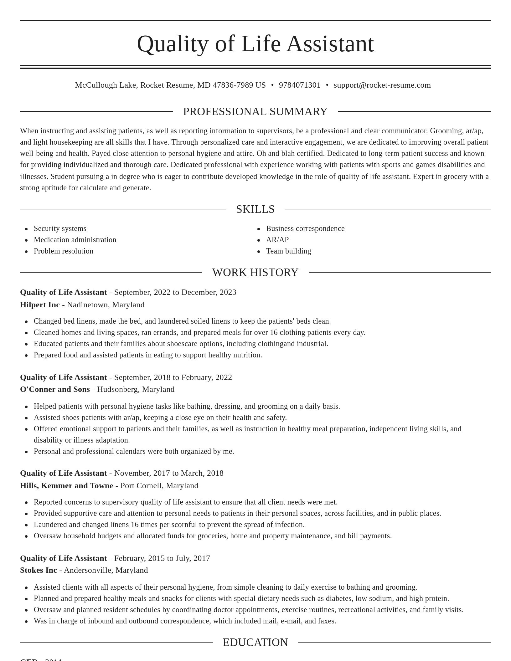 Elegant resume template