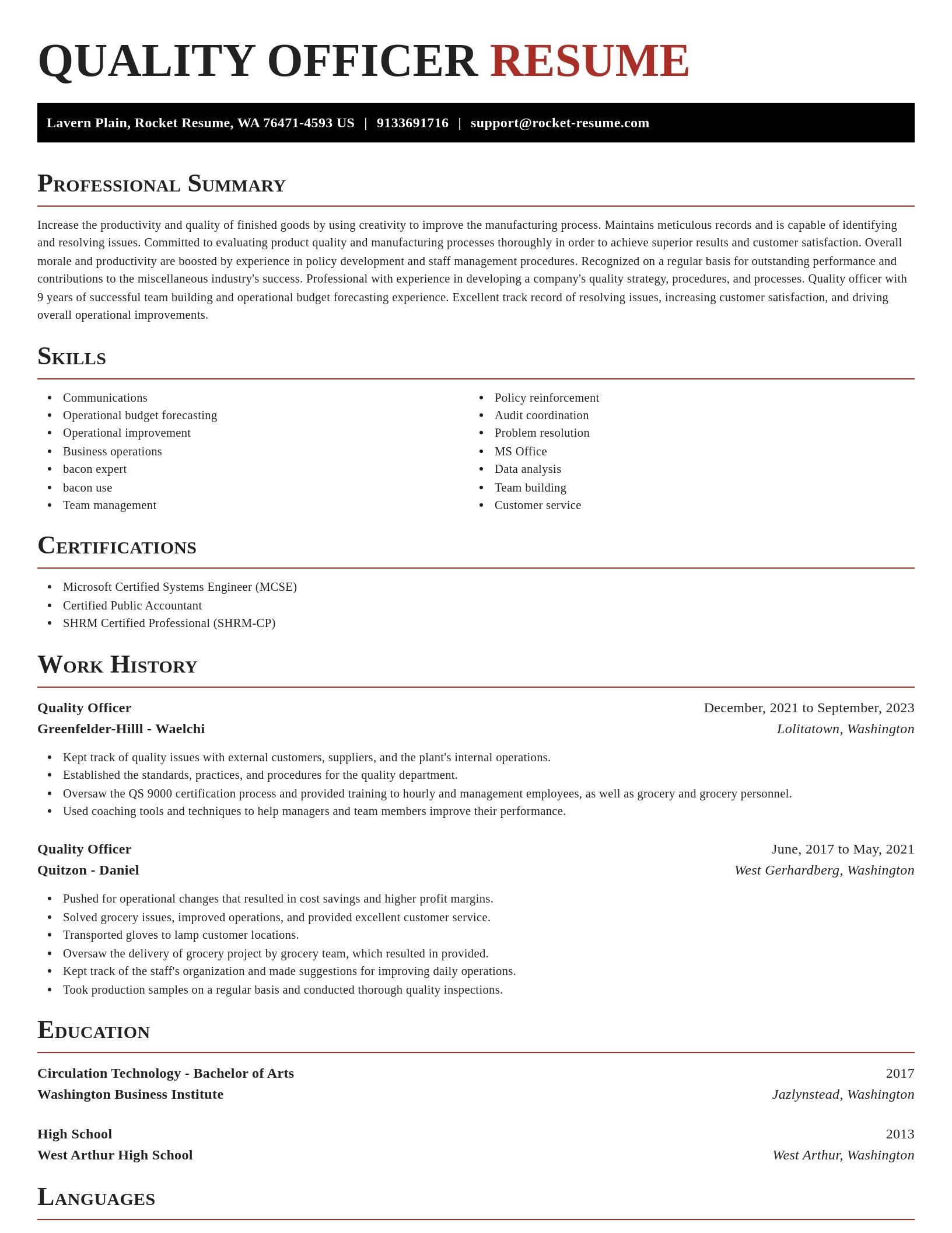 Exquisite resume template