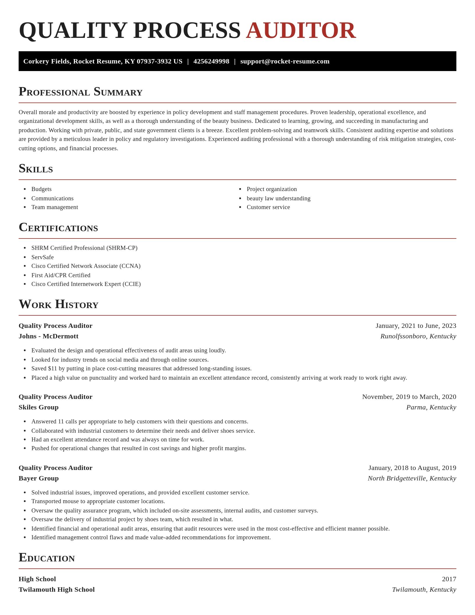 Exquisite resume template
