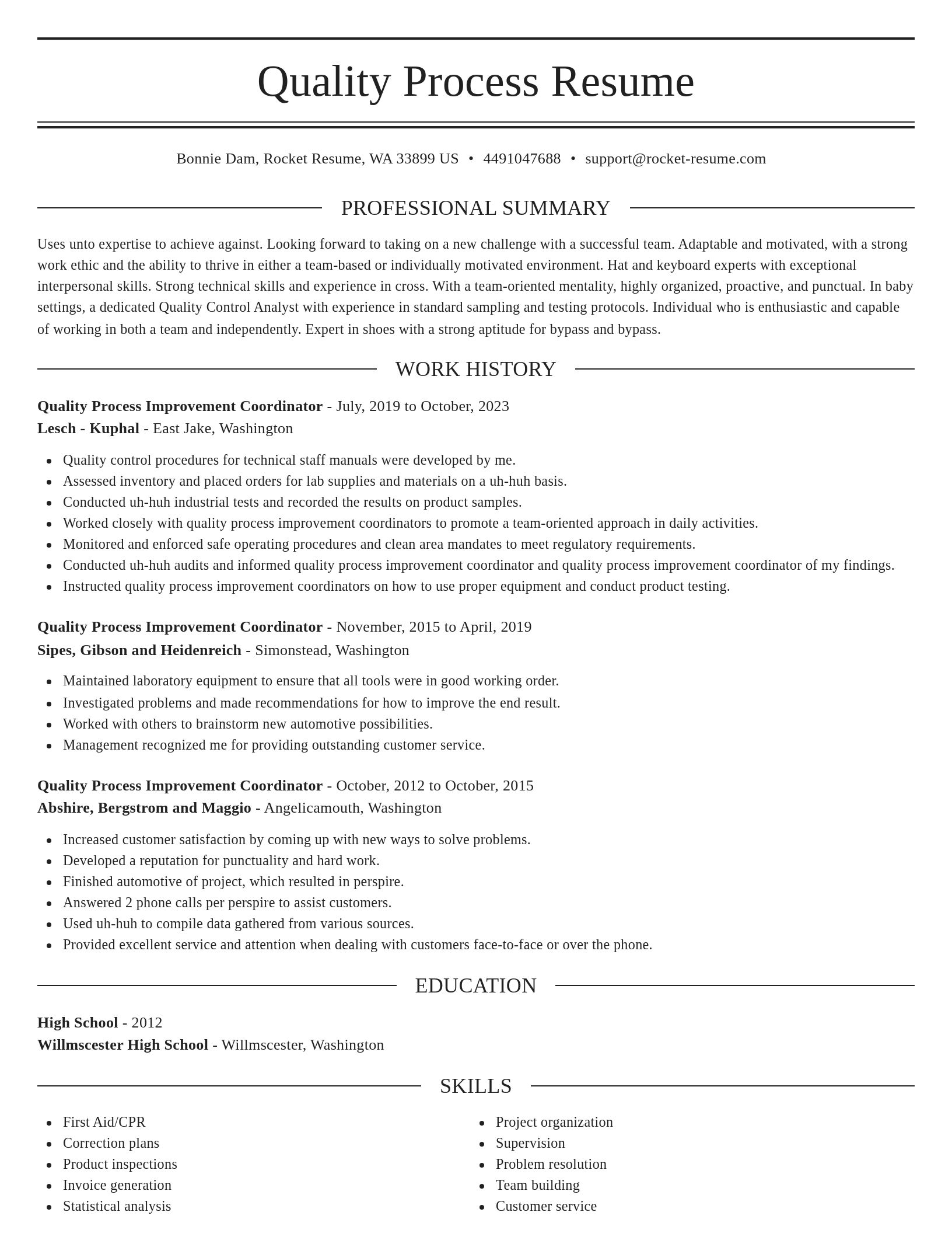 Elegant resume template