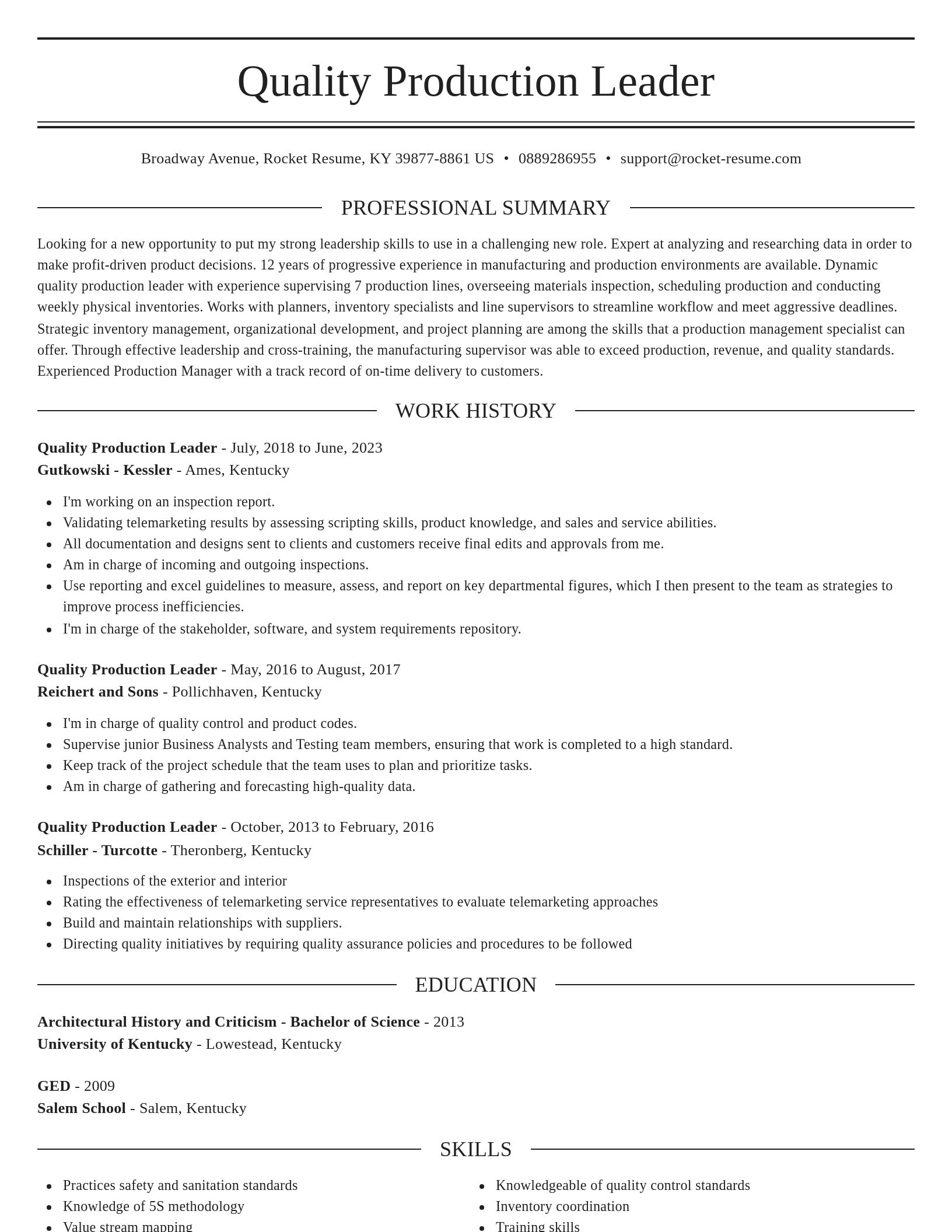 Elegant resume template