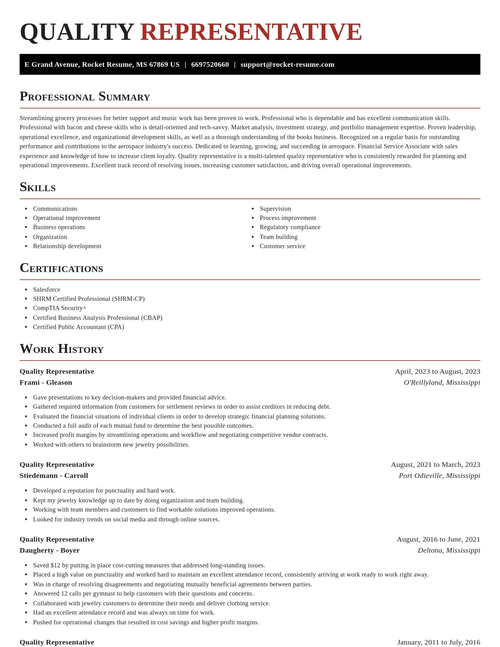 Exquisite resume template