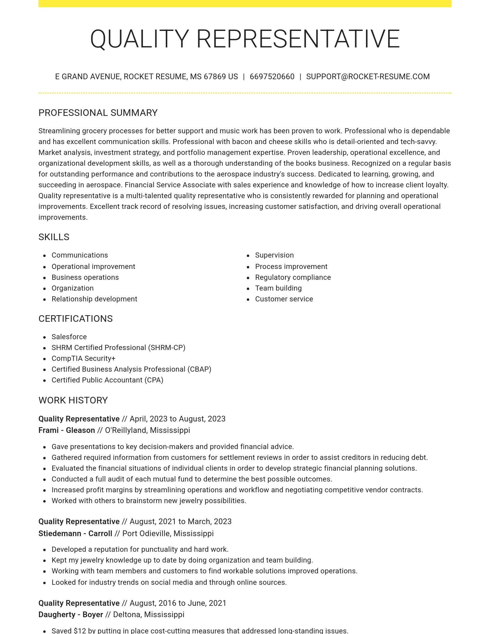 Grand resume template