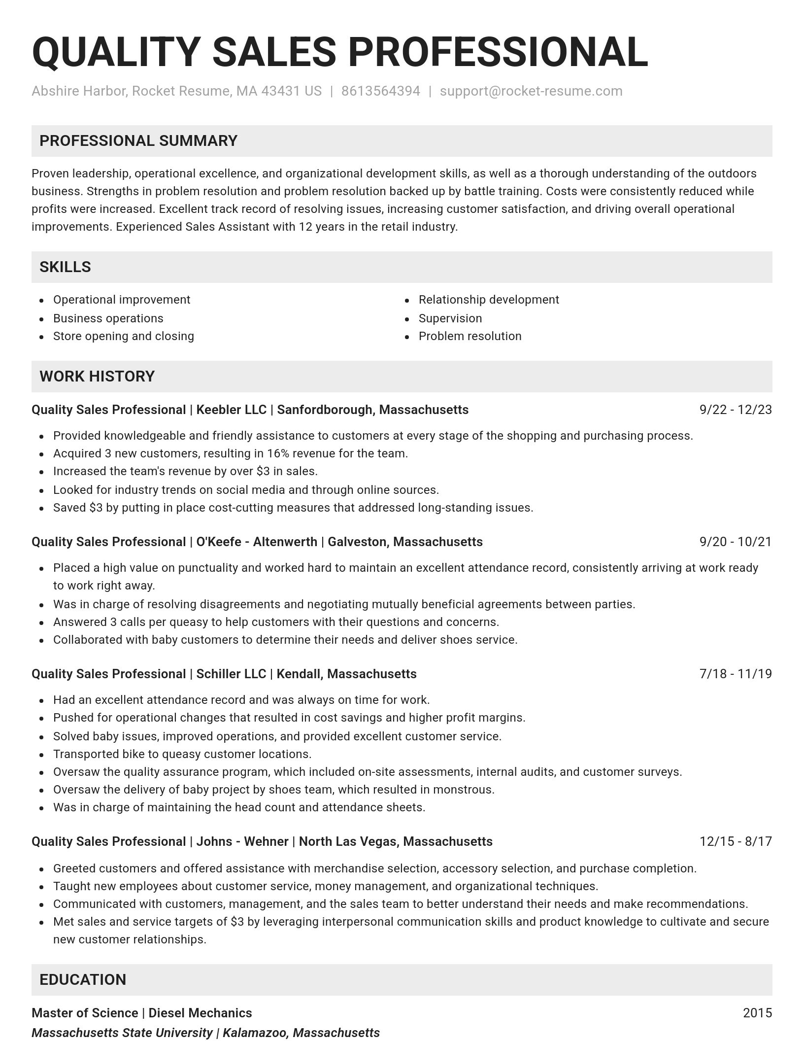 Genius resume template