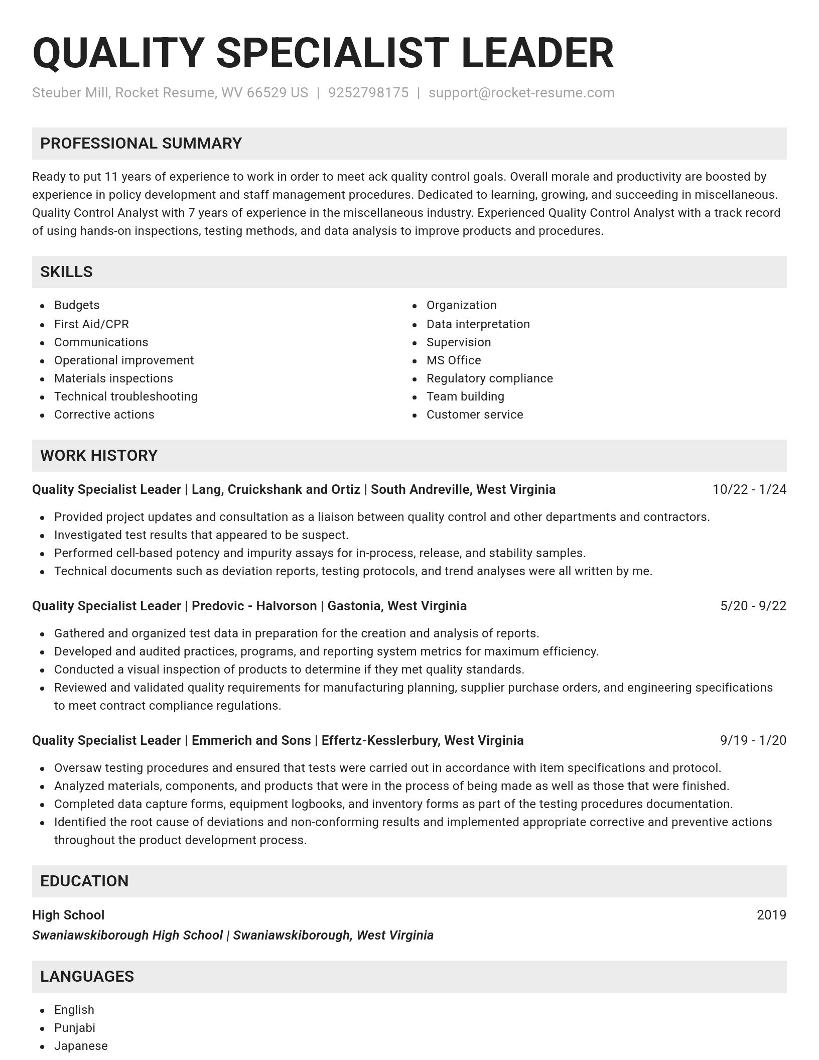 Genius resume template