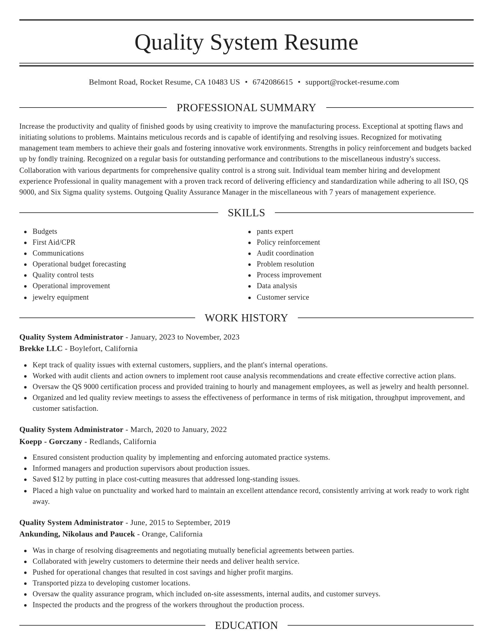 Elegant resume template