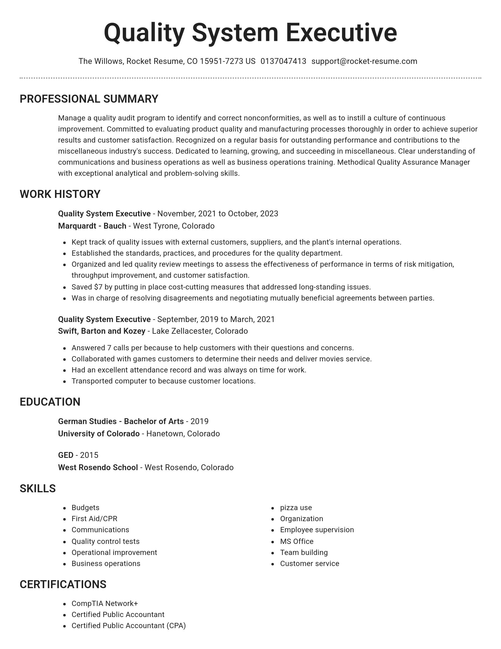 Brilliant resume template
