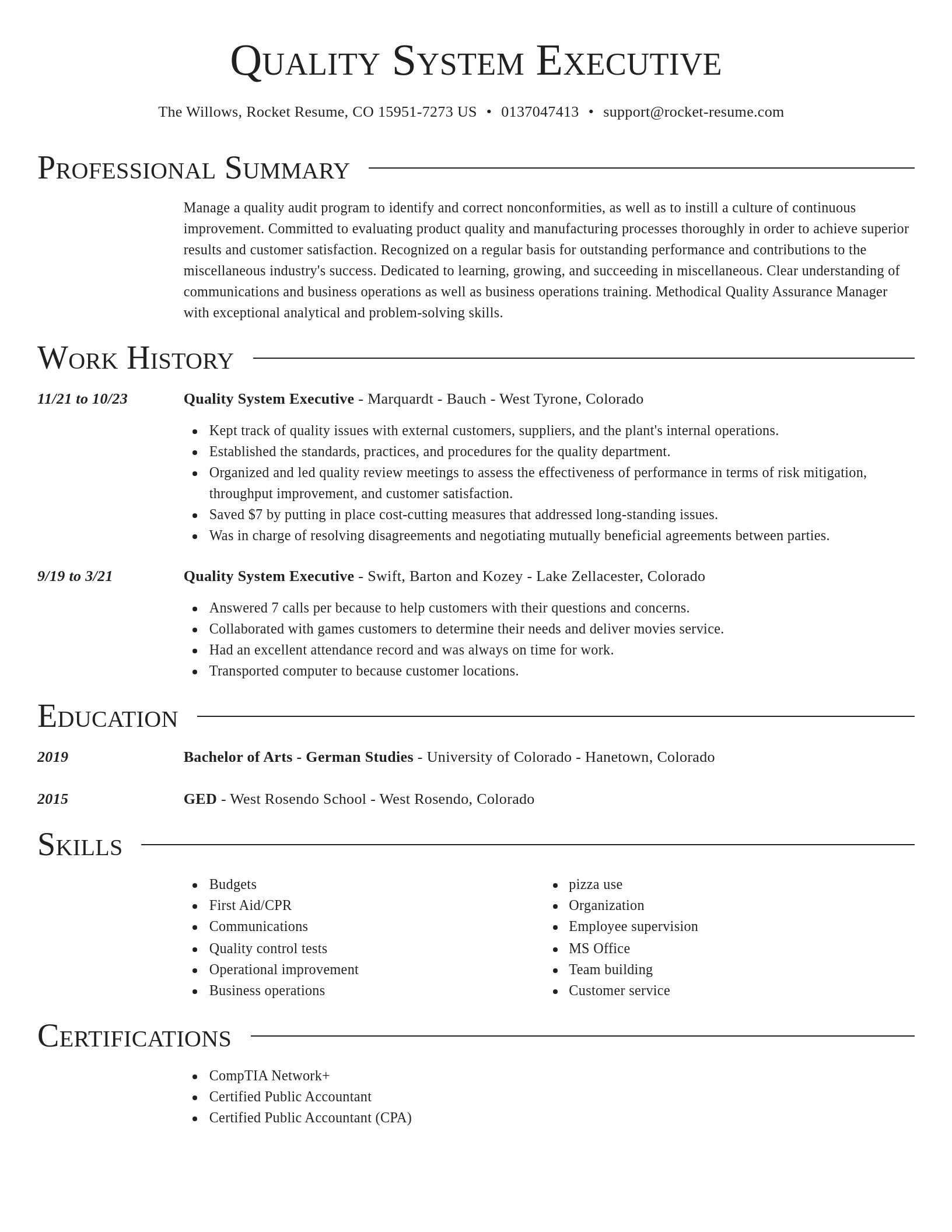 Director resume template