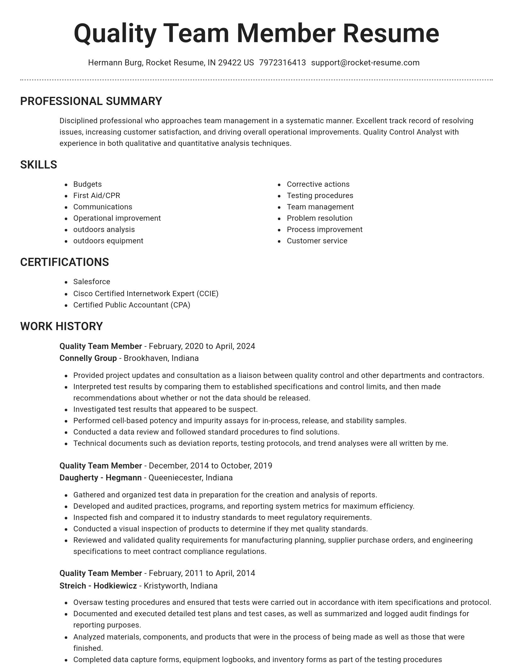 Brilliant resume template