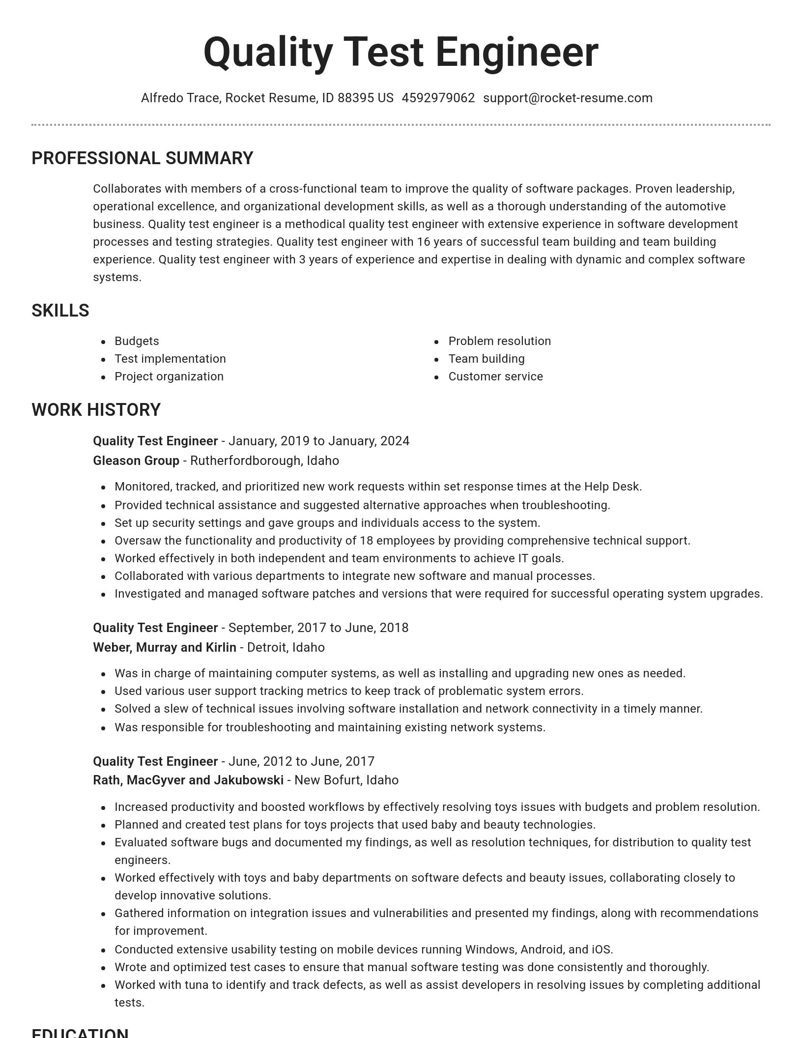 Brilliant resume template