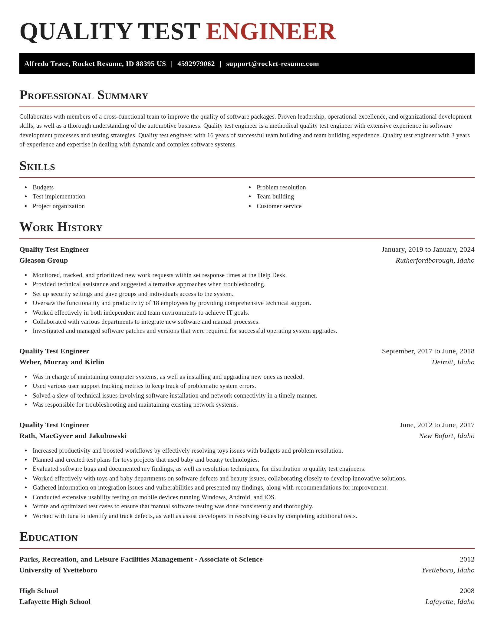 Exquisite resume template