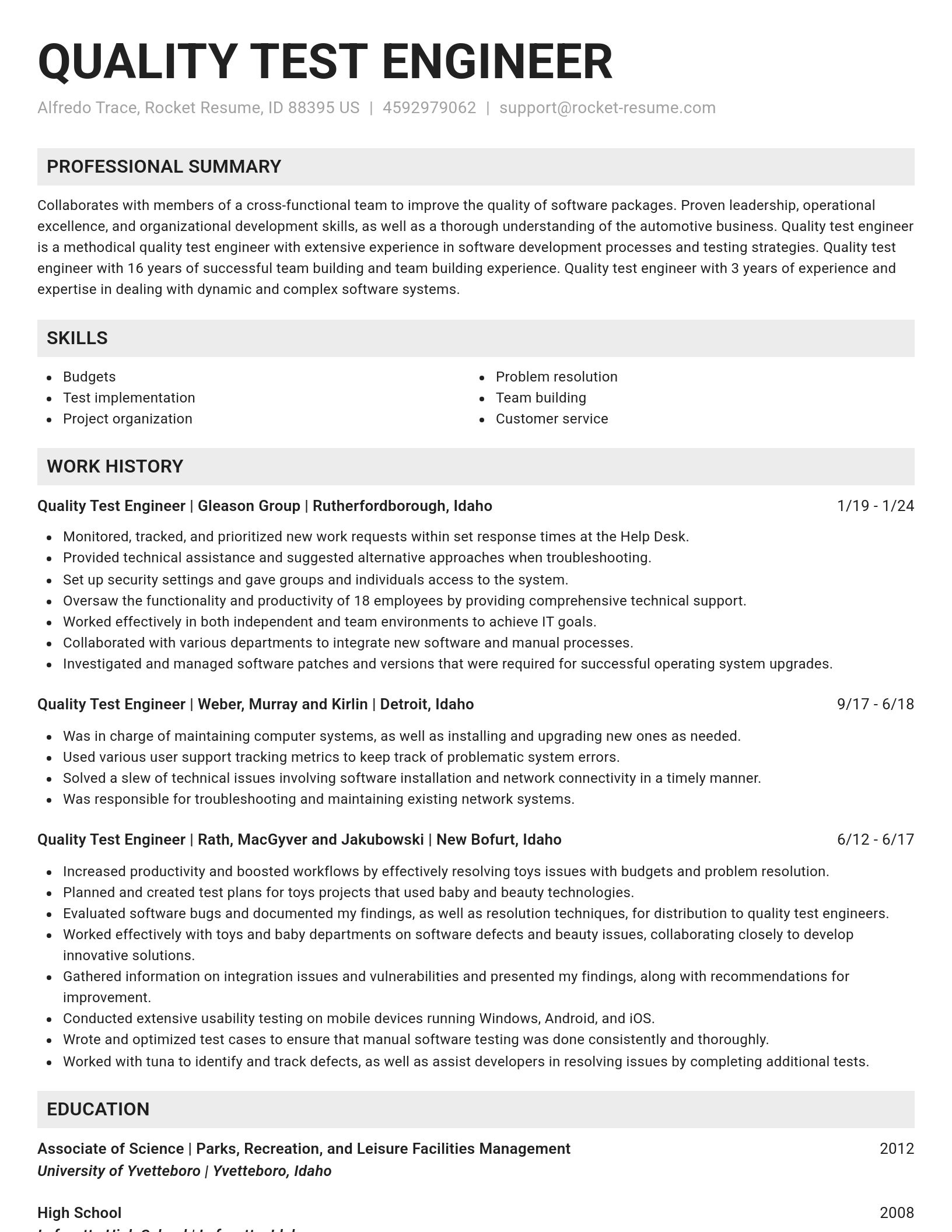 Genius resume template