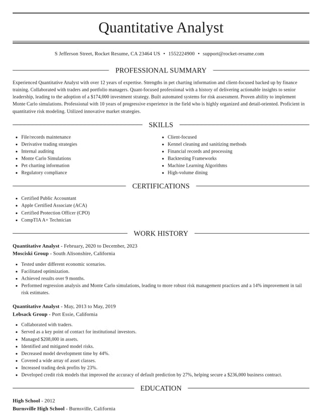 Elegant resume template