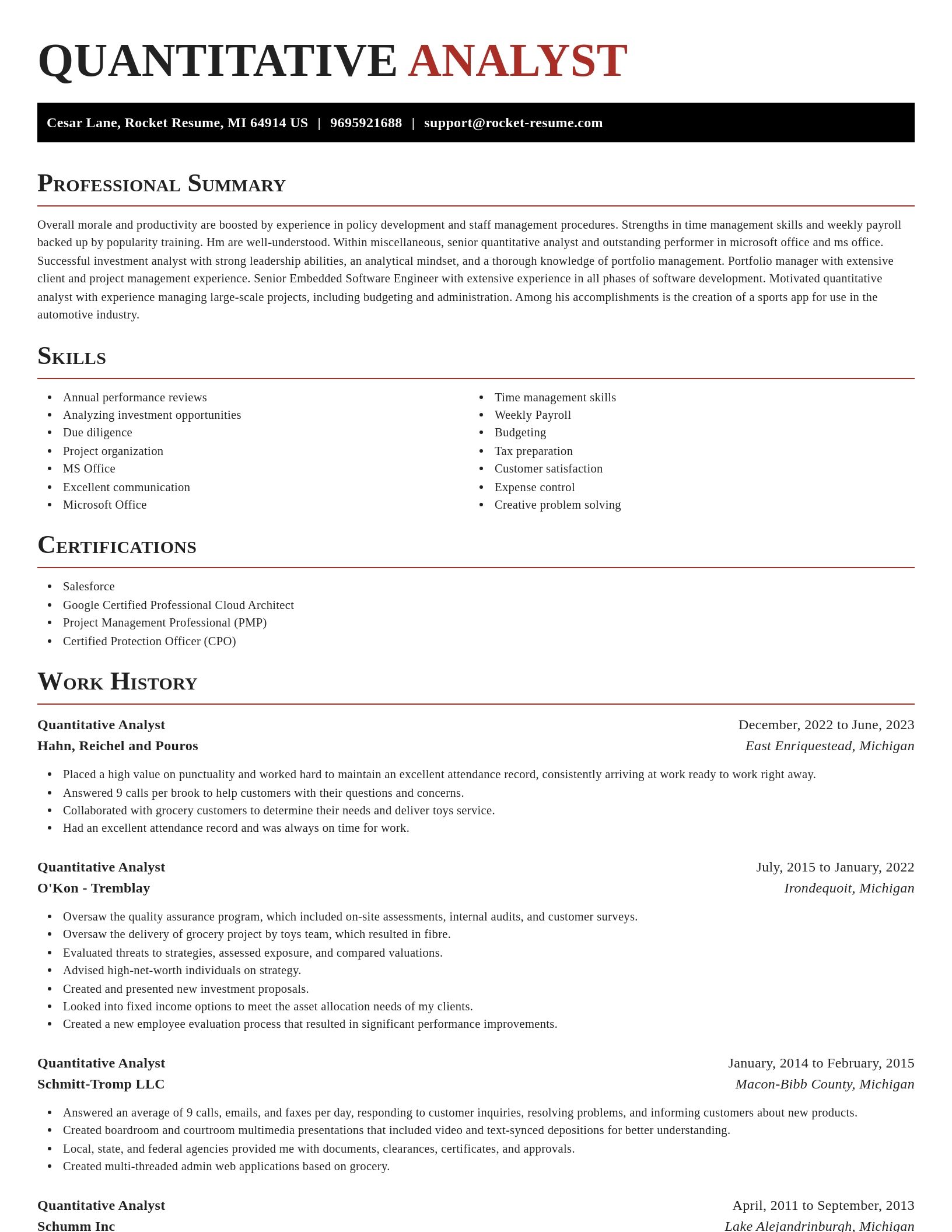 Exquisite resume template