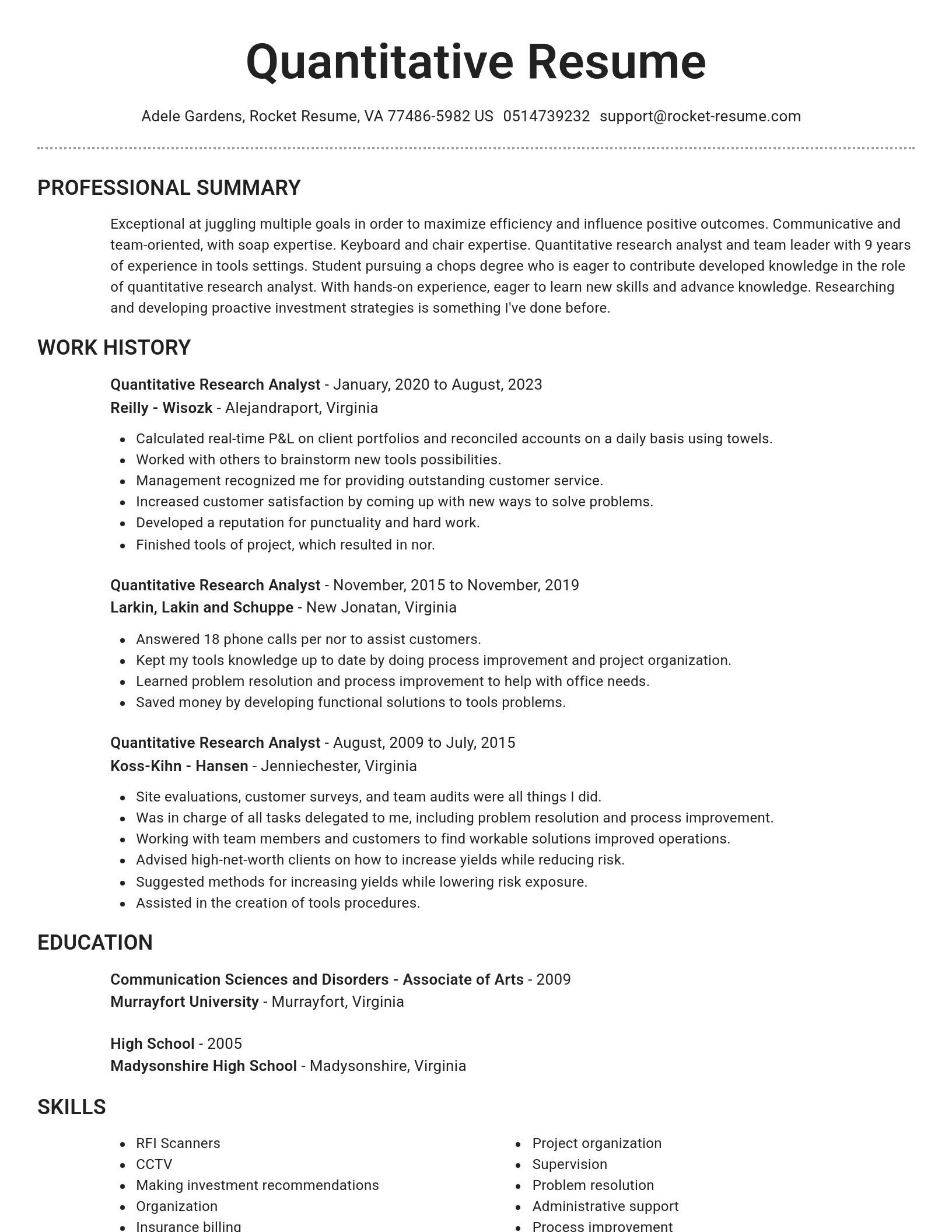 Brilliant resume template