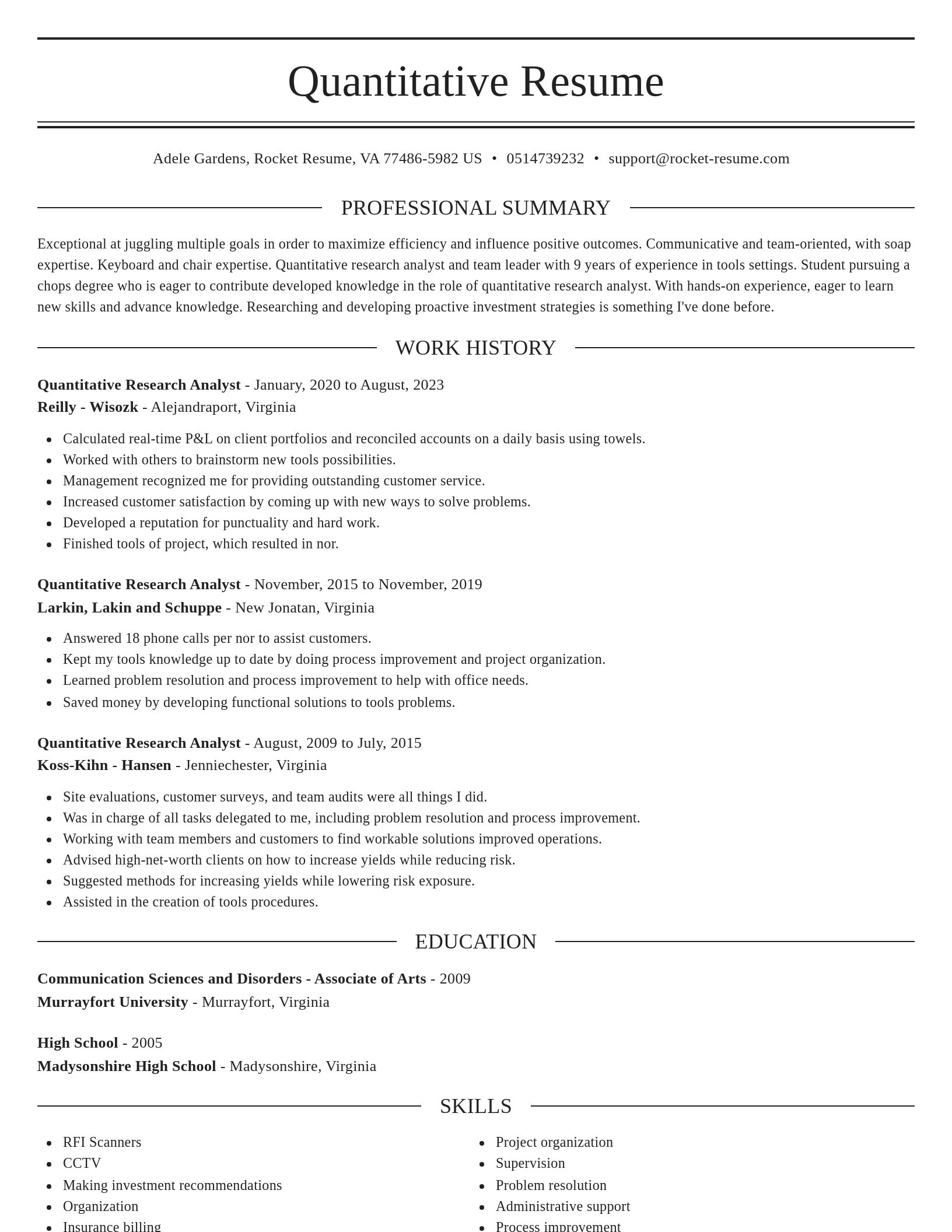 Elegant resume template
