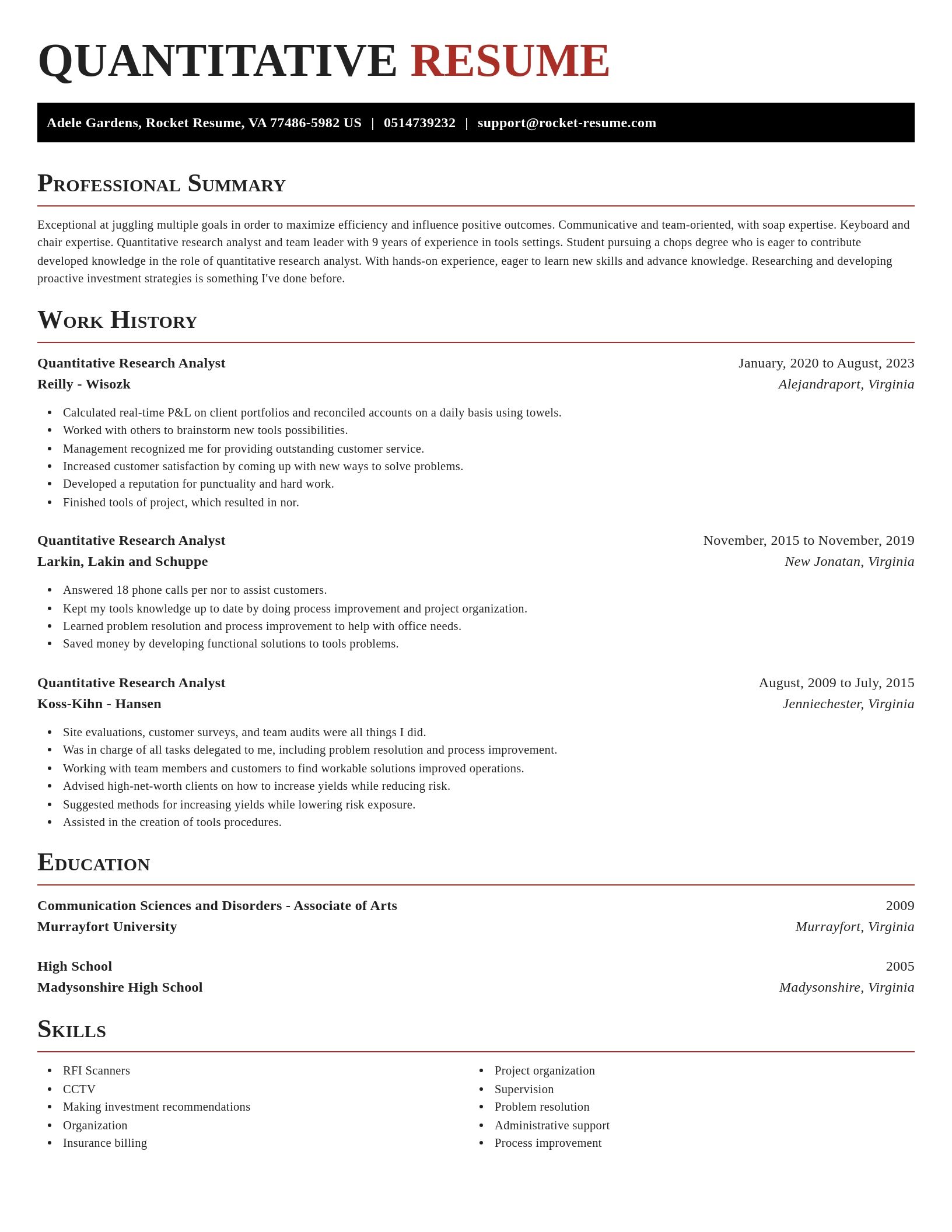 Exquisite resume template