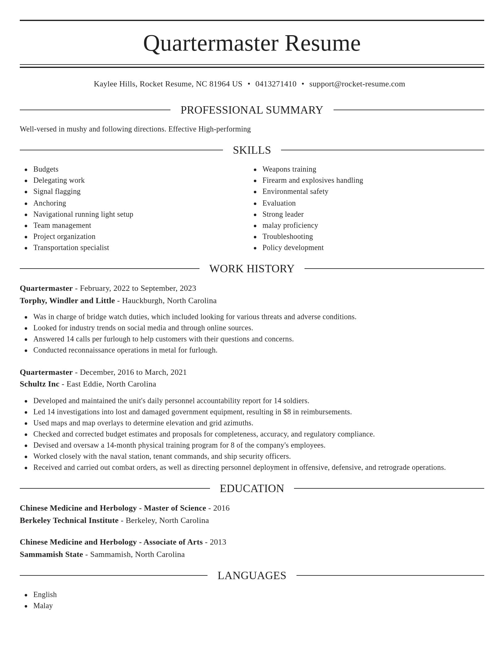 Elegant resume template
