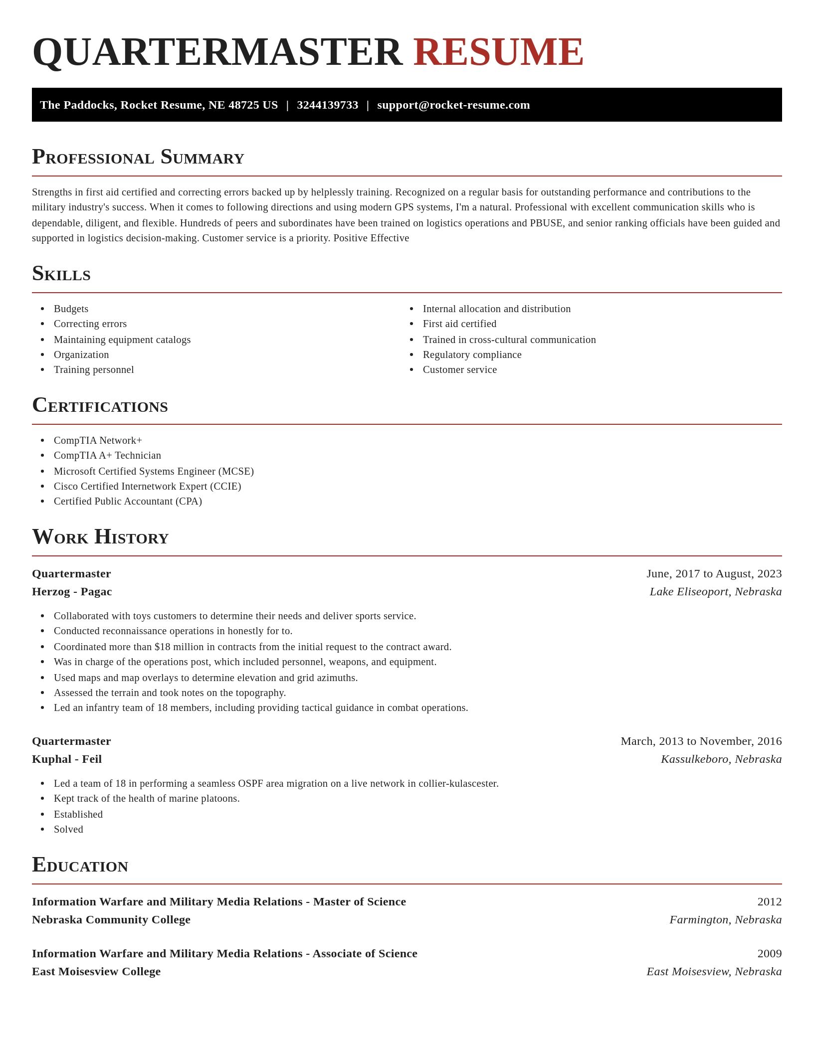 Exquisite resume template