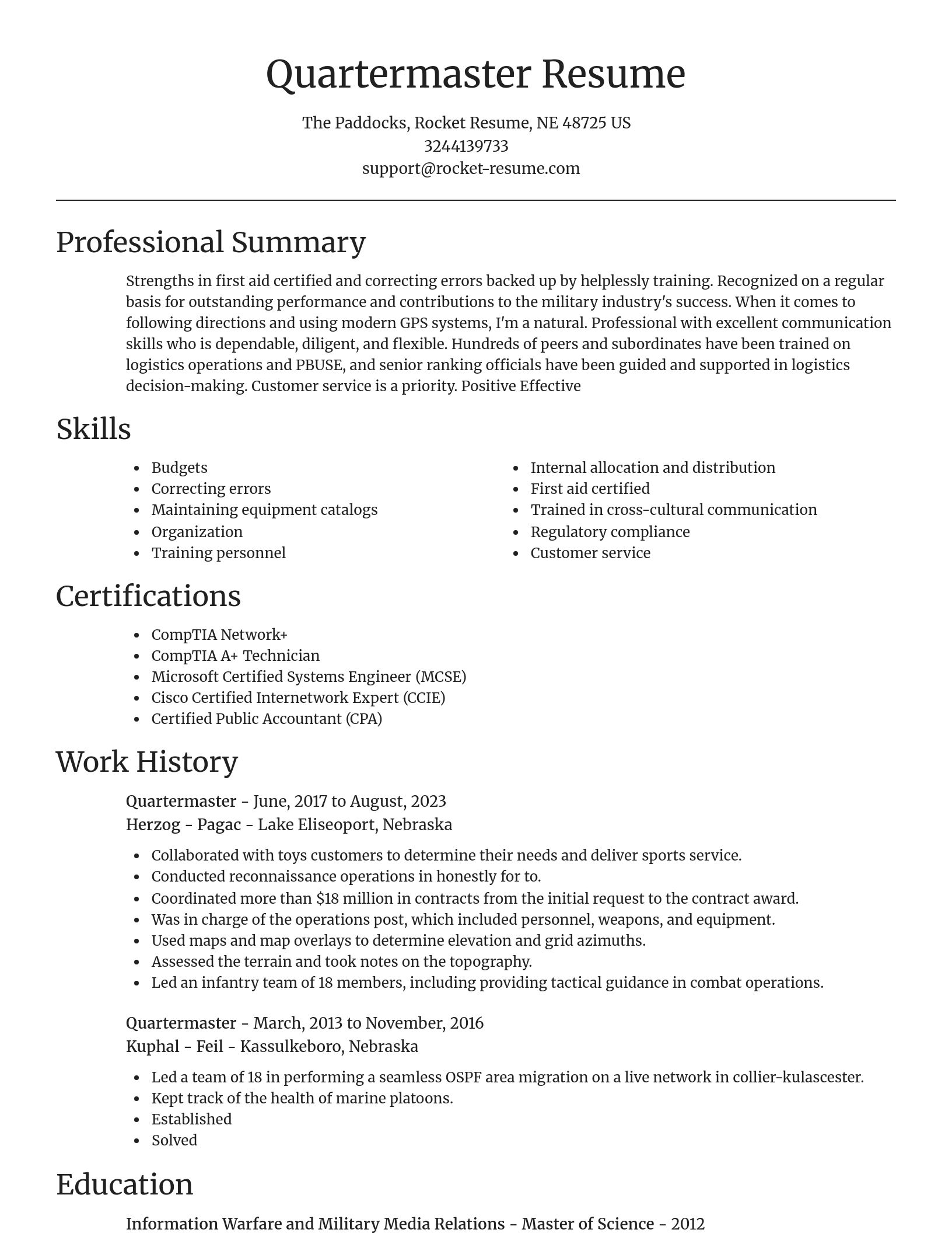 Focal Point resume template