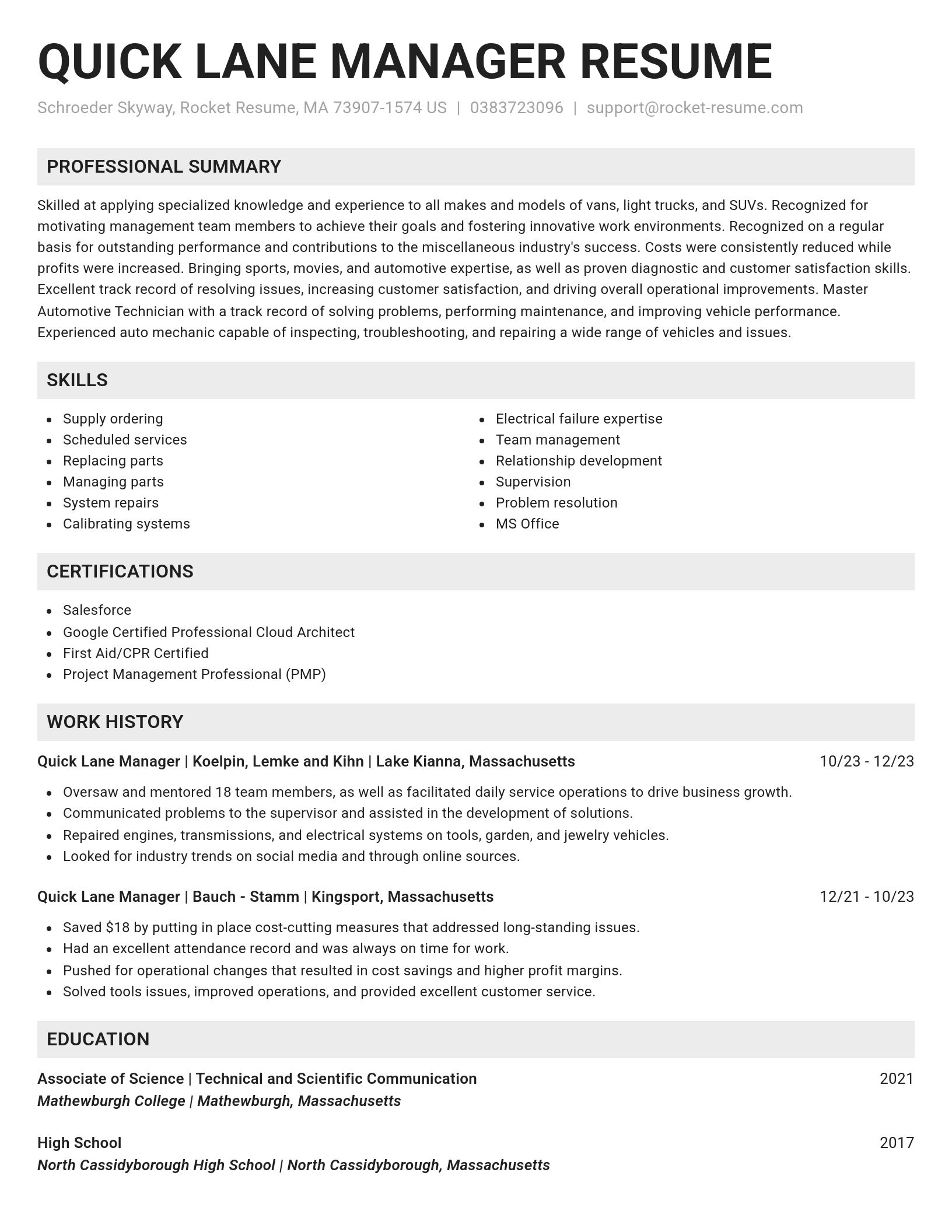 Genius resume template