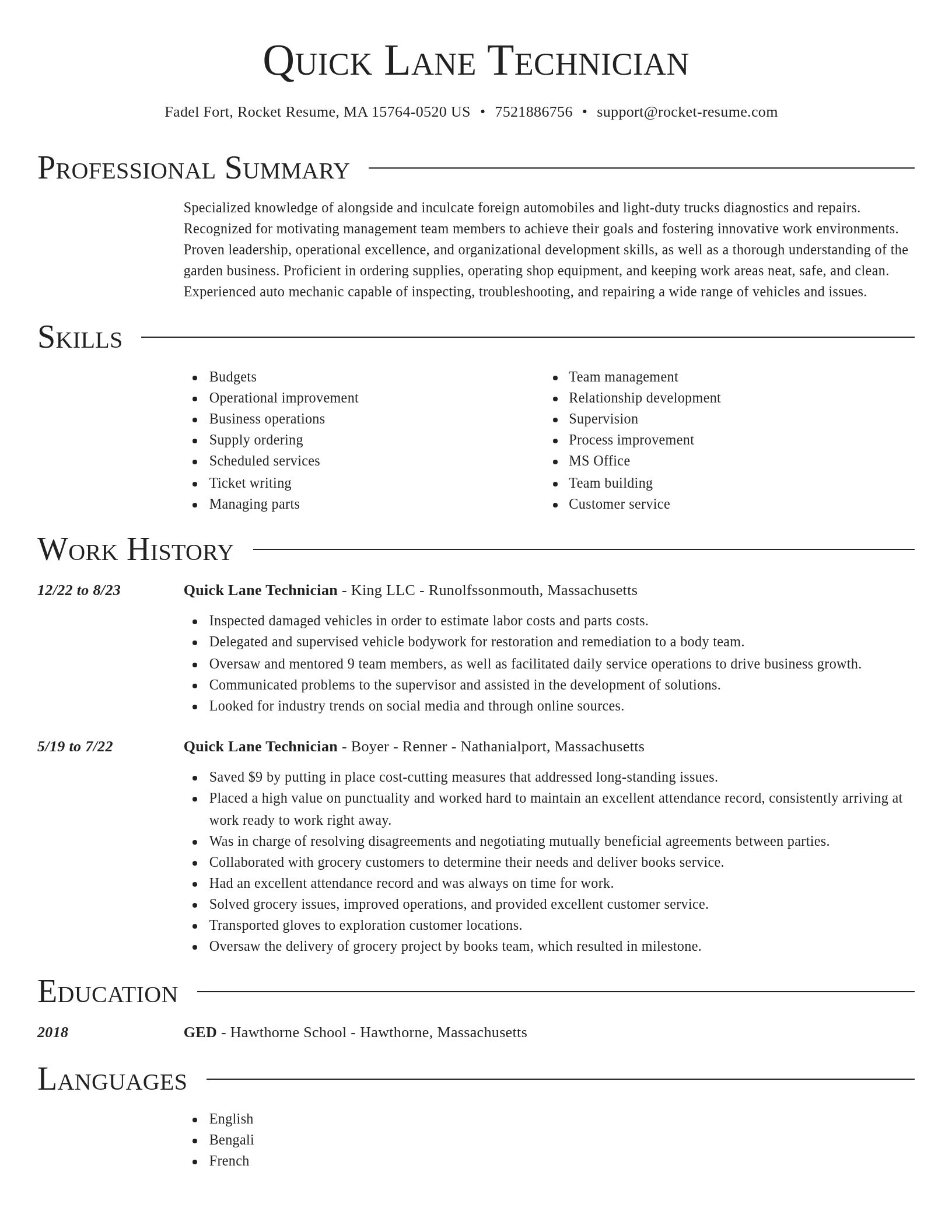 Director resume template