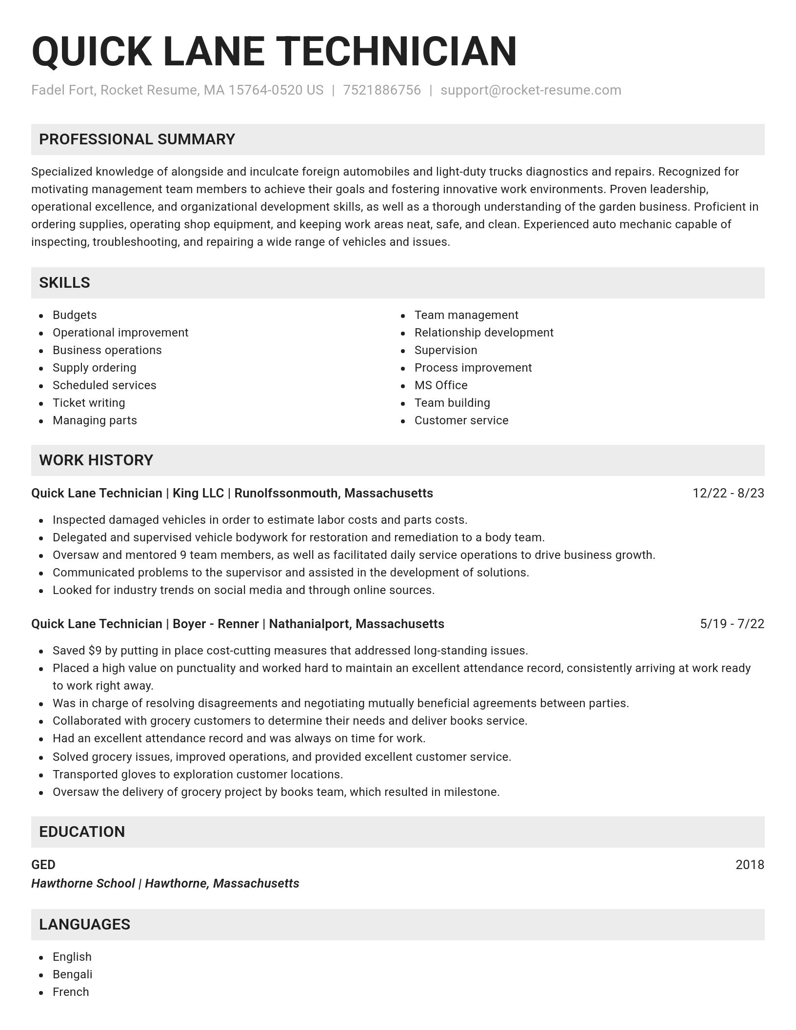 Genius resume template