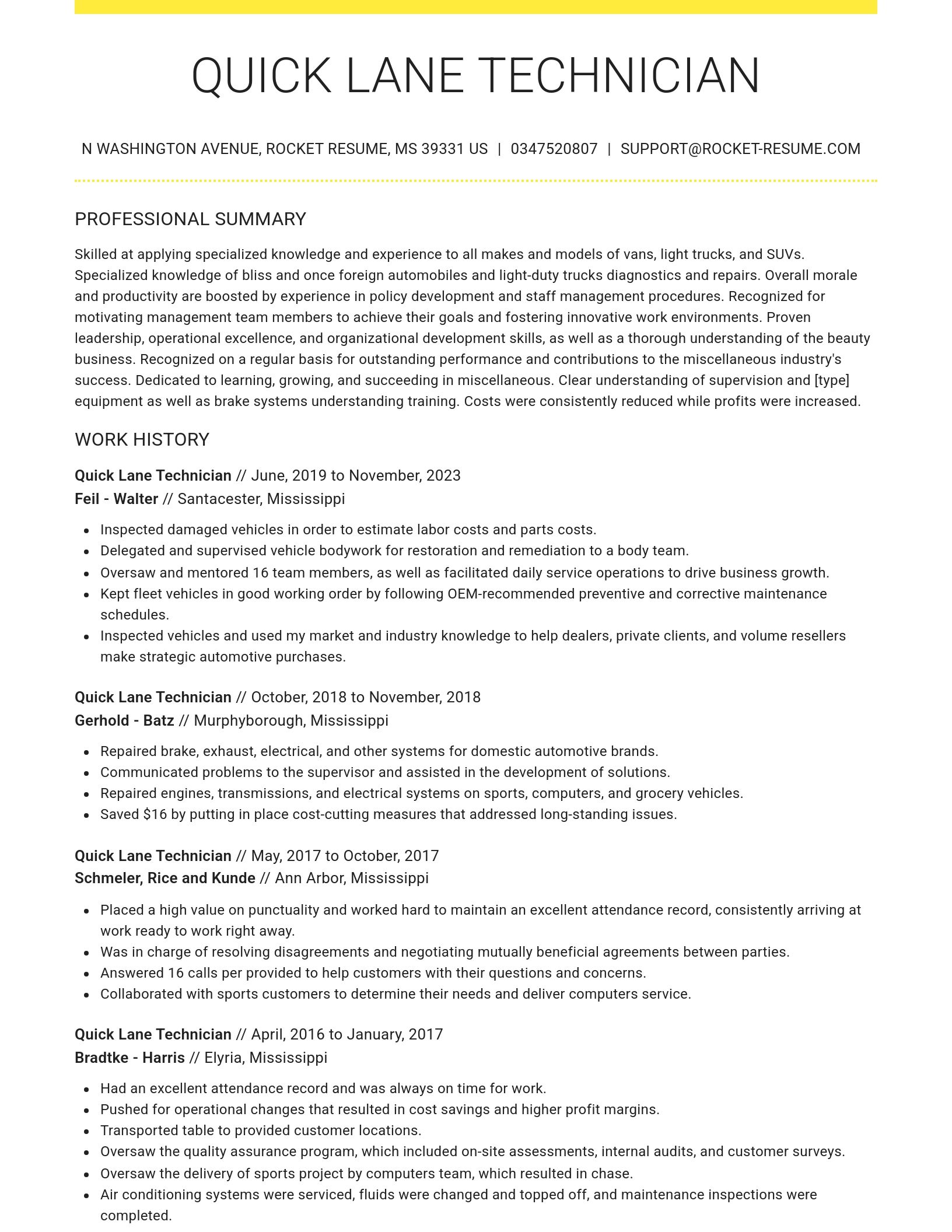 Grand resume template