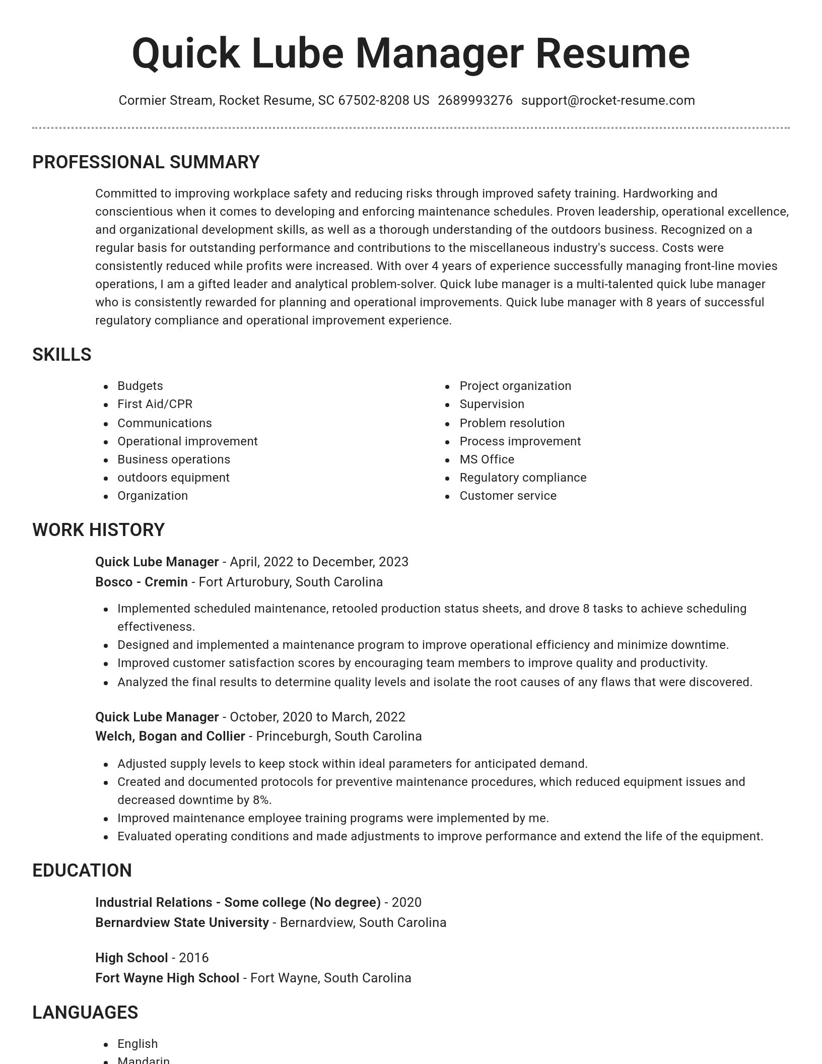 Brilliant resume template
