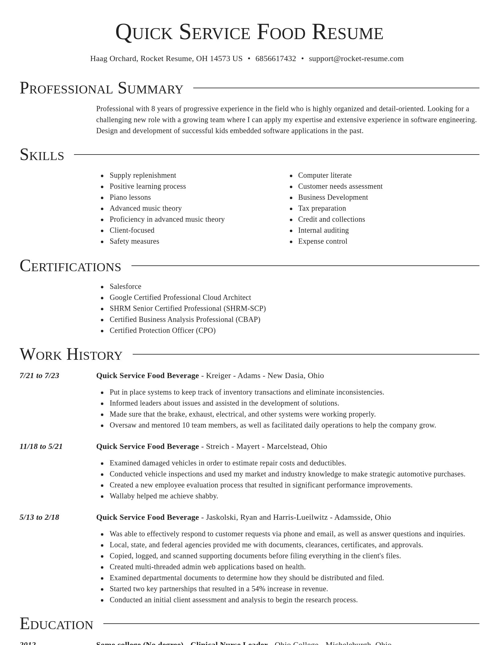 Director resume template