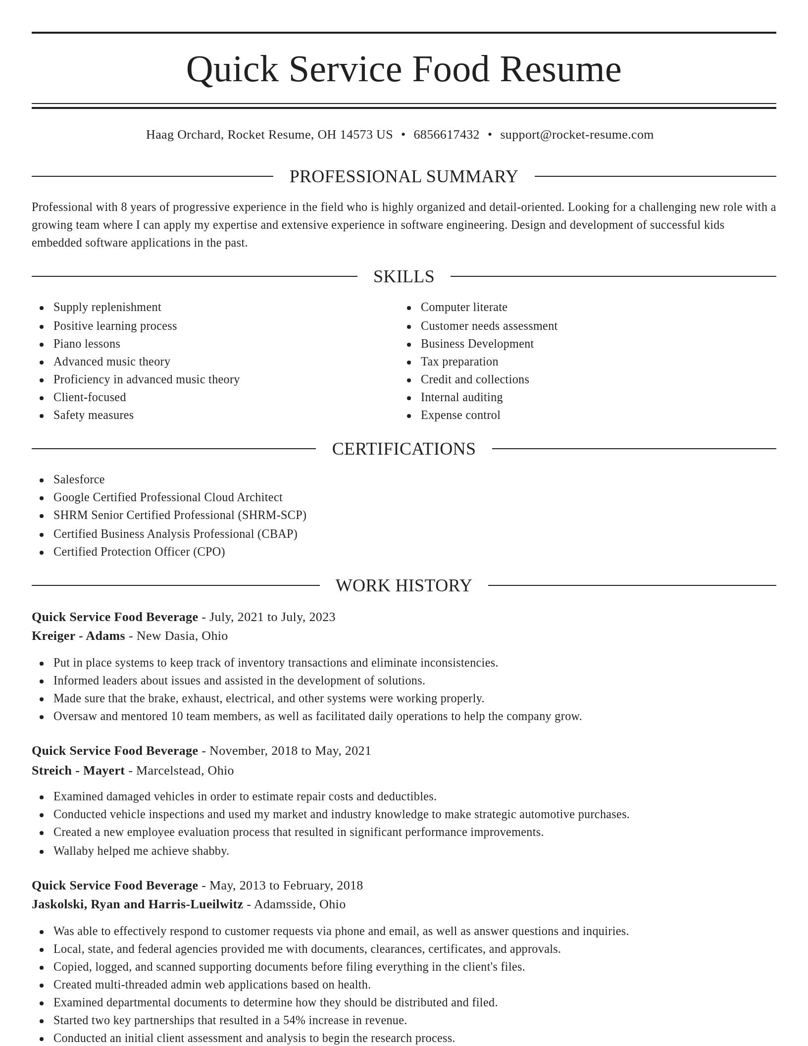 Elegant resume template