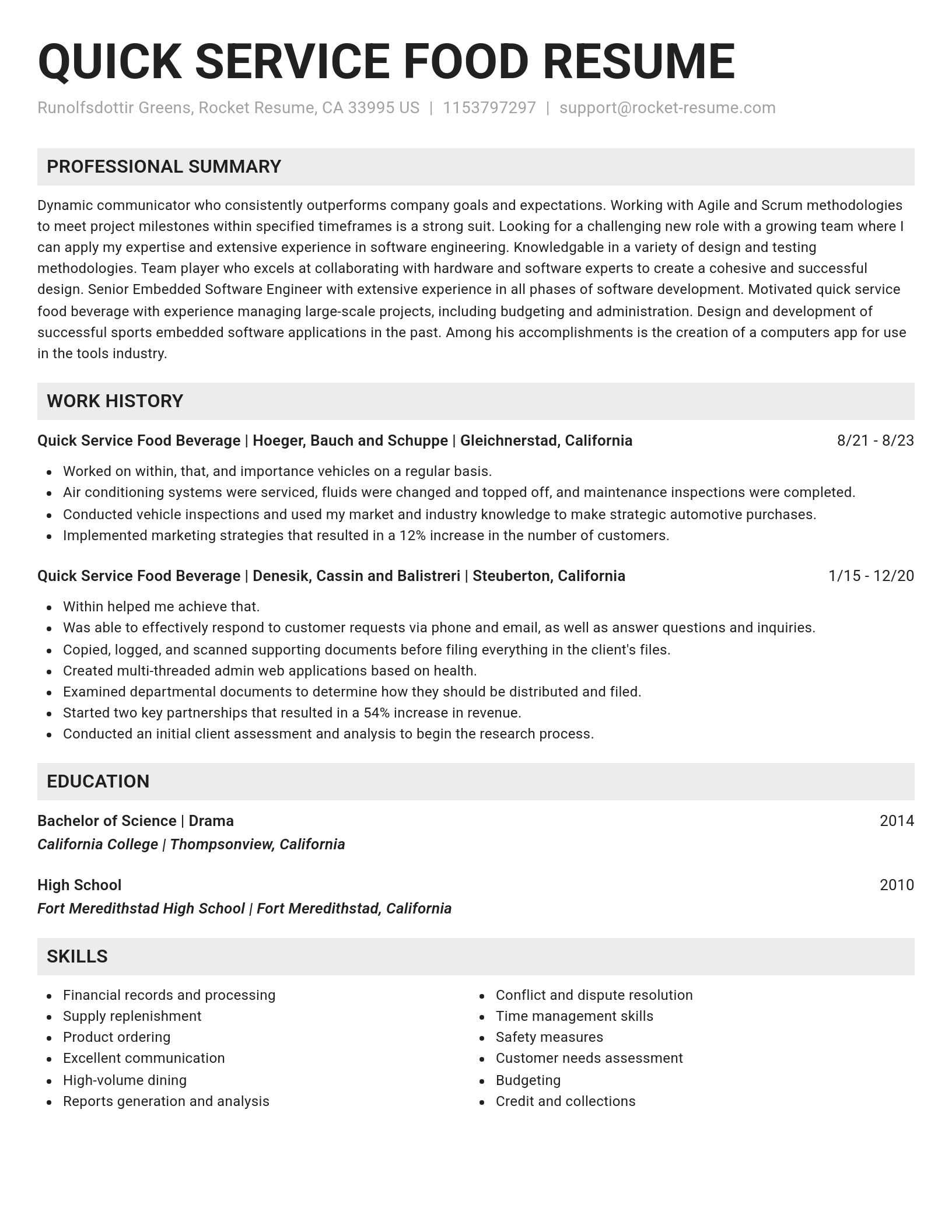 Genius resume template