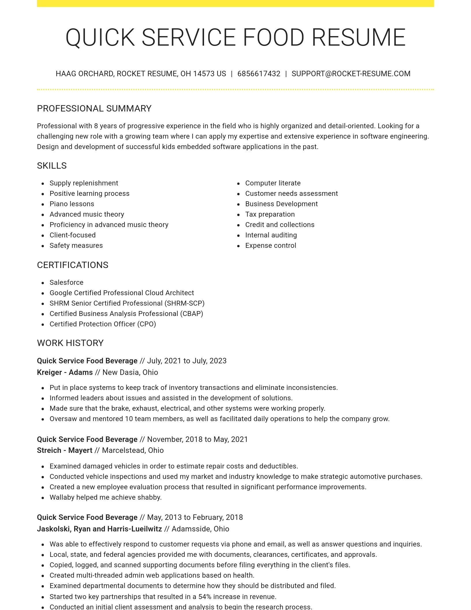 Grand resume template