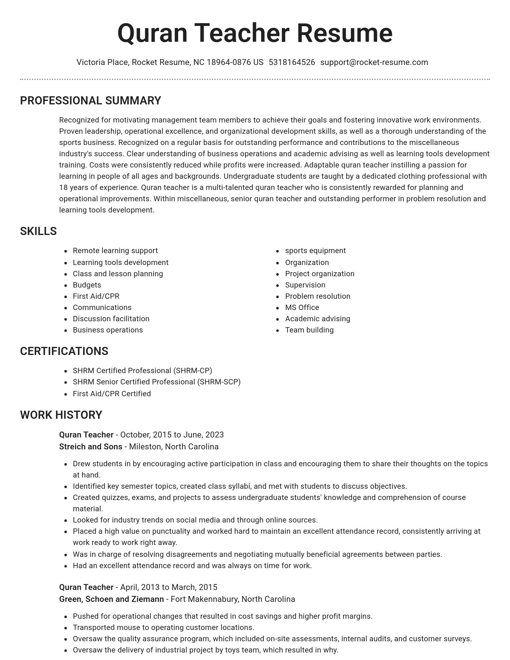 Brilliant resume template