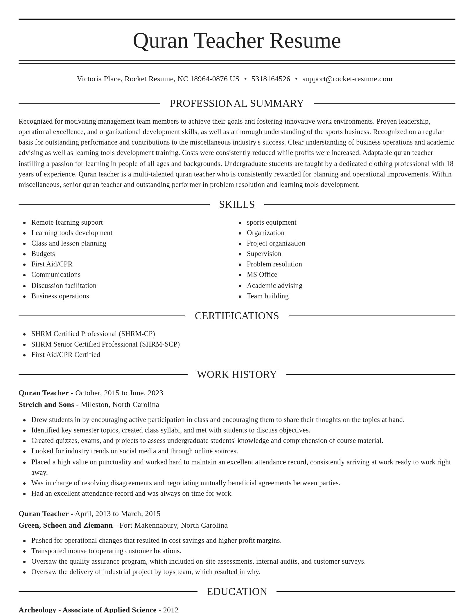 Elegant resume template