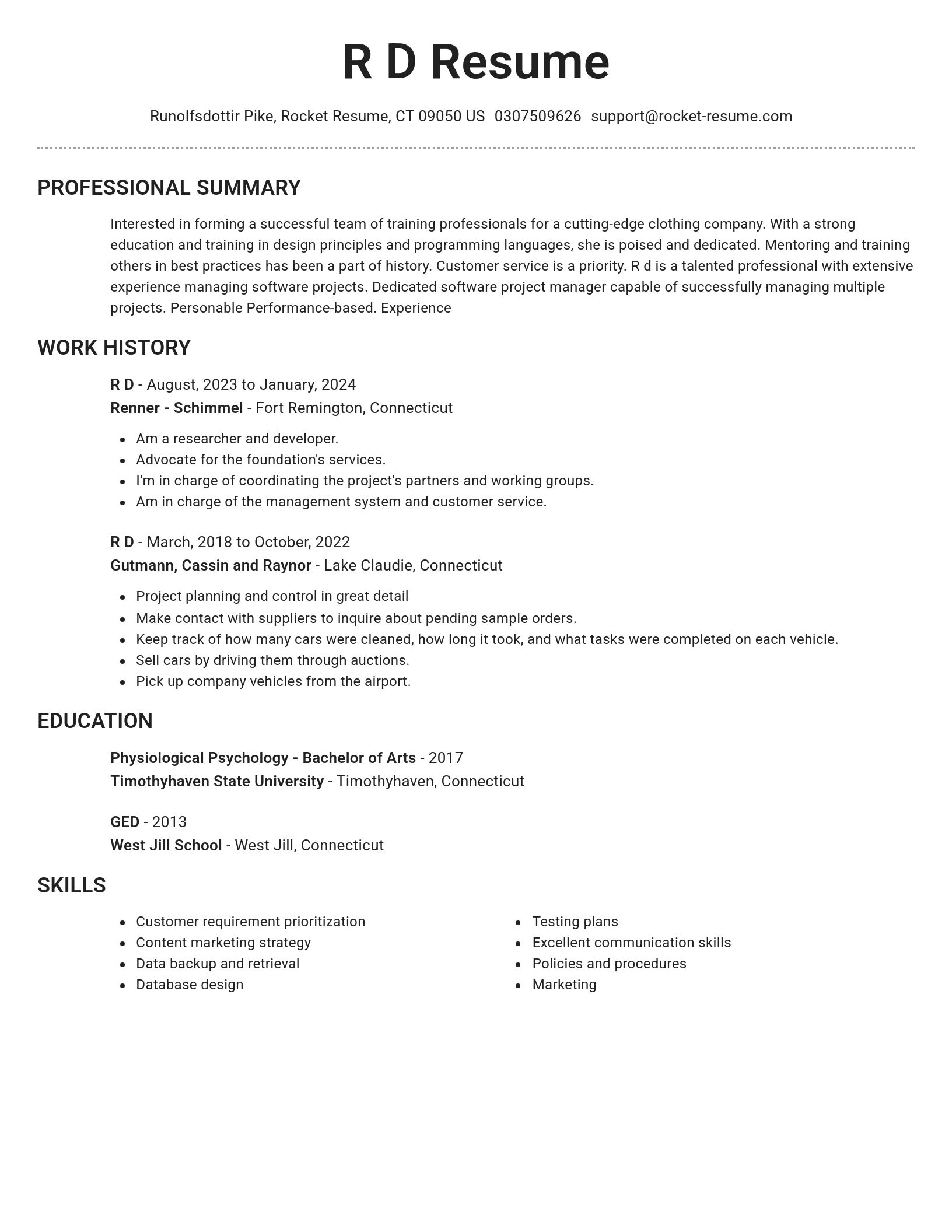 Brilliant resume template