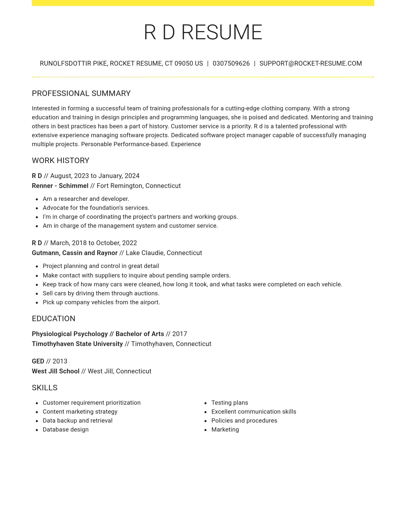Grand resume template