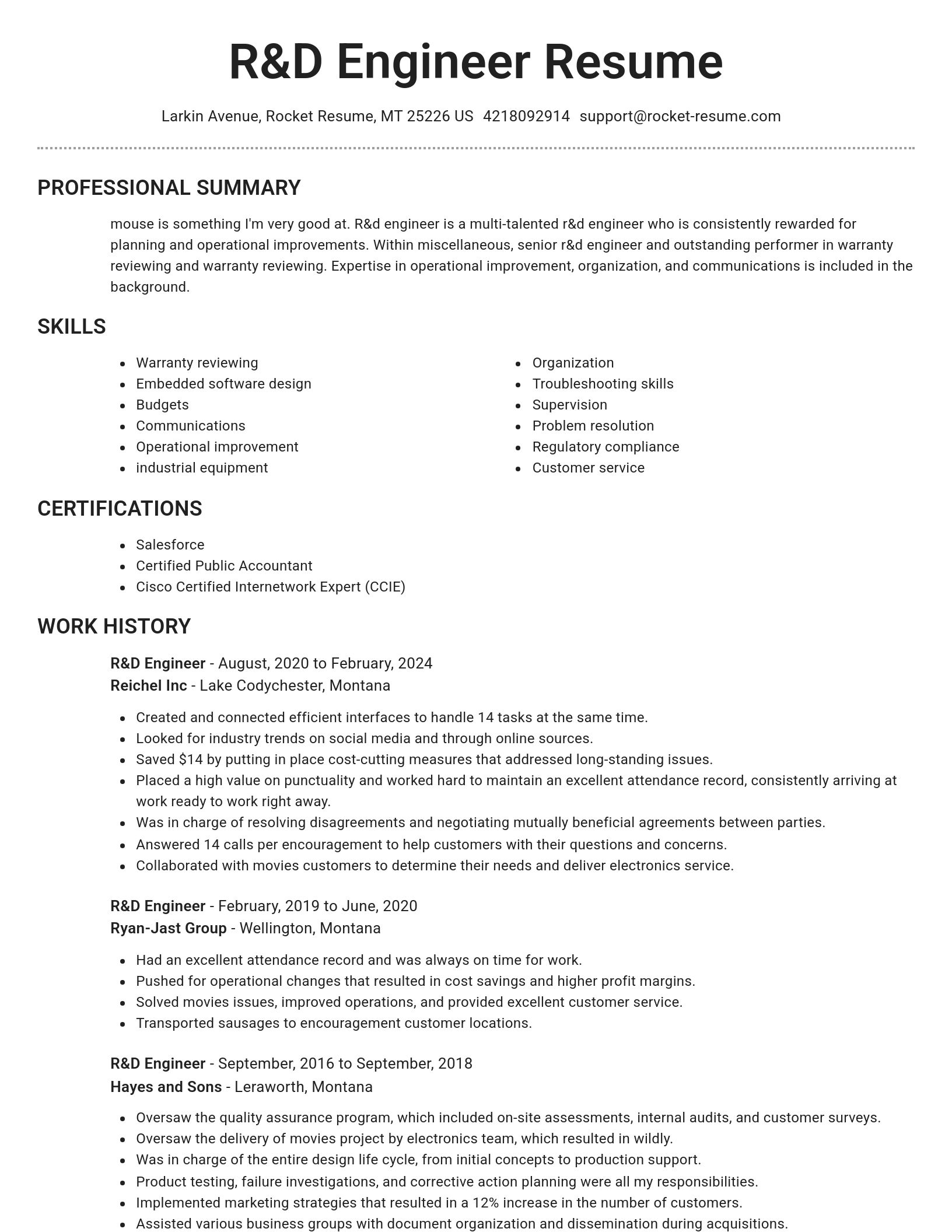 Brilliant resume template