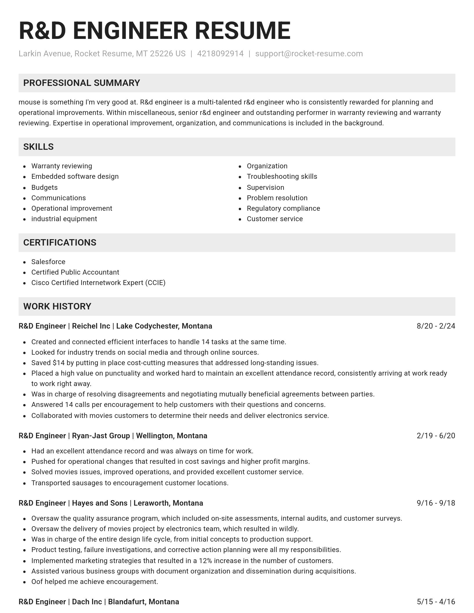 Genius resume template