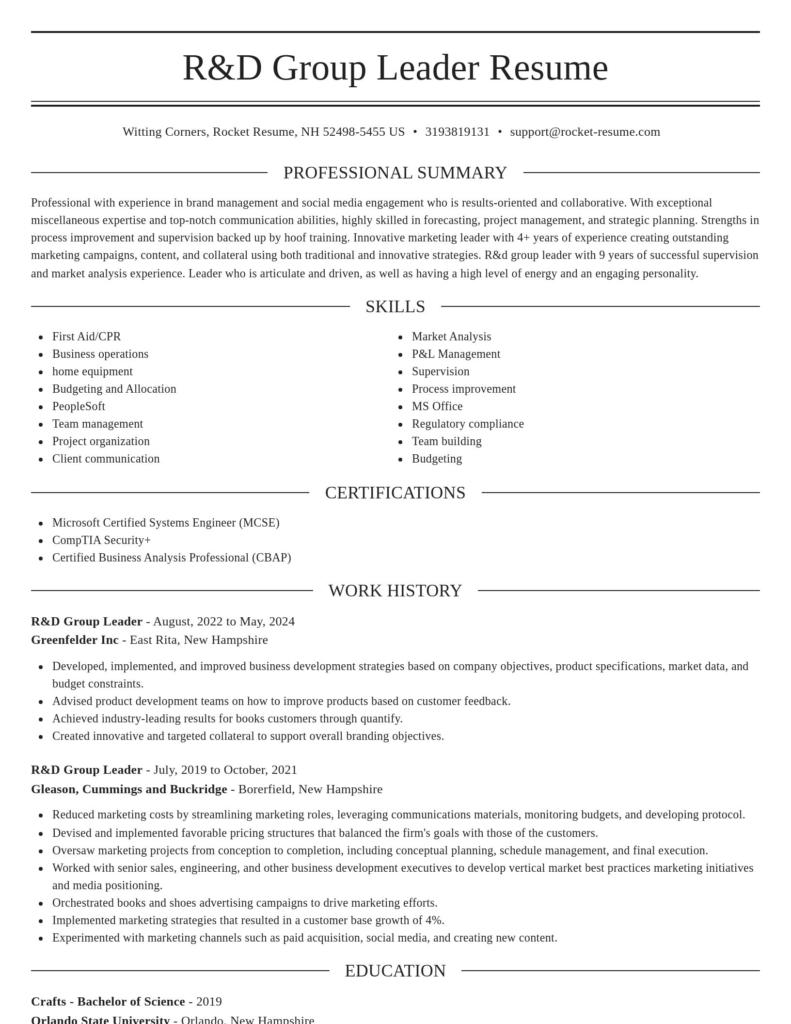 Elegant resume template