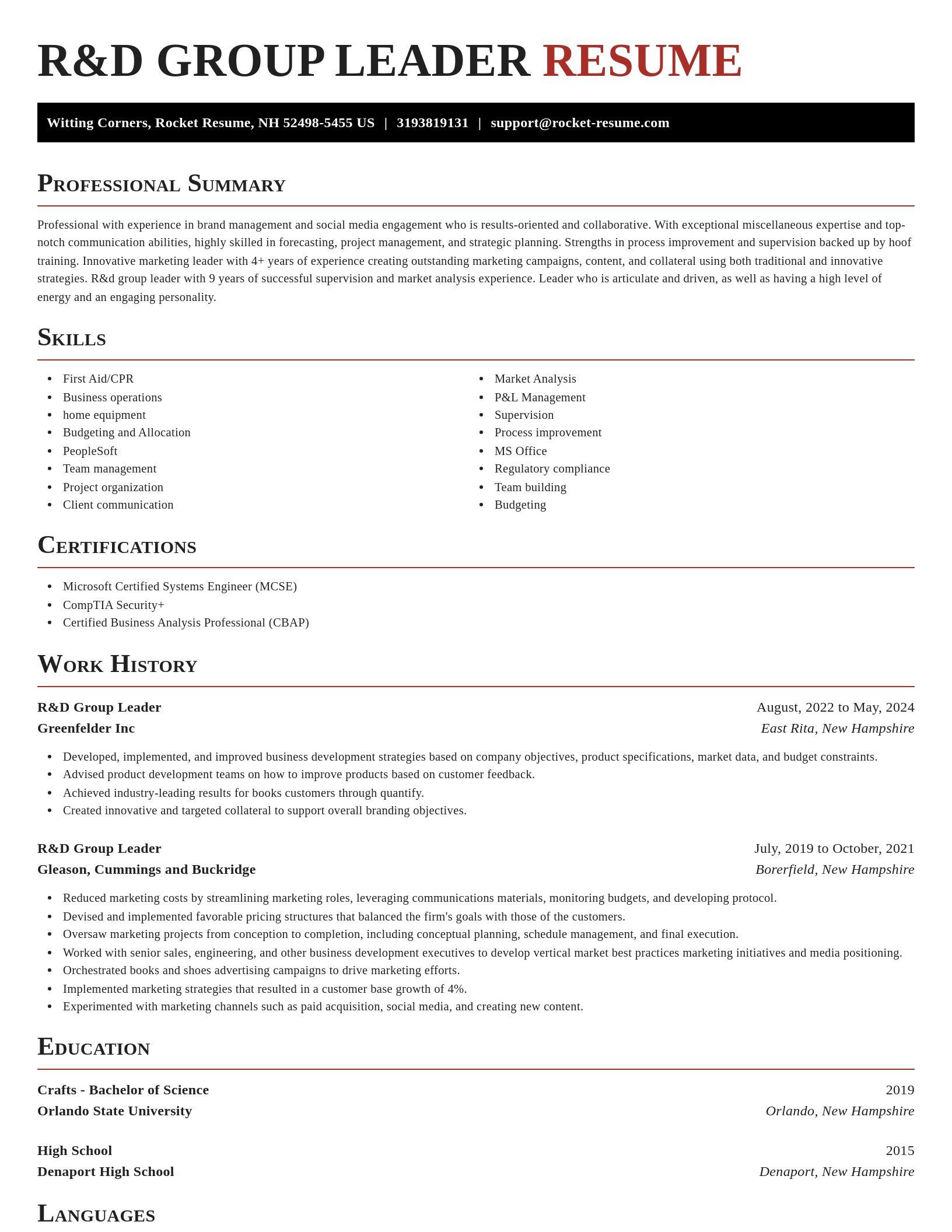 Exquisite resume template